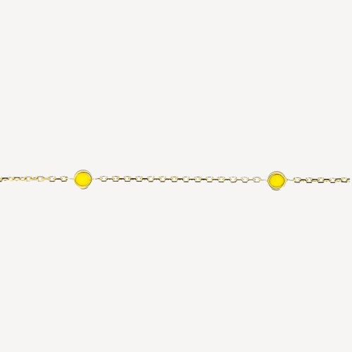 Bracelet 5 Yellow Diamond Enameled Targets