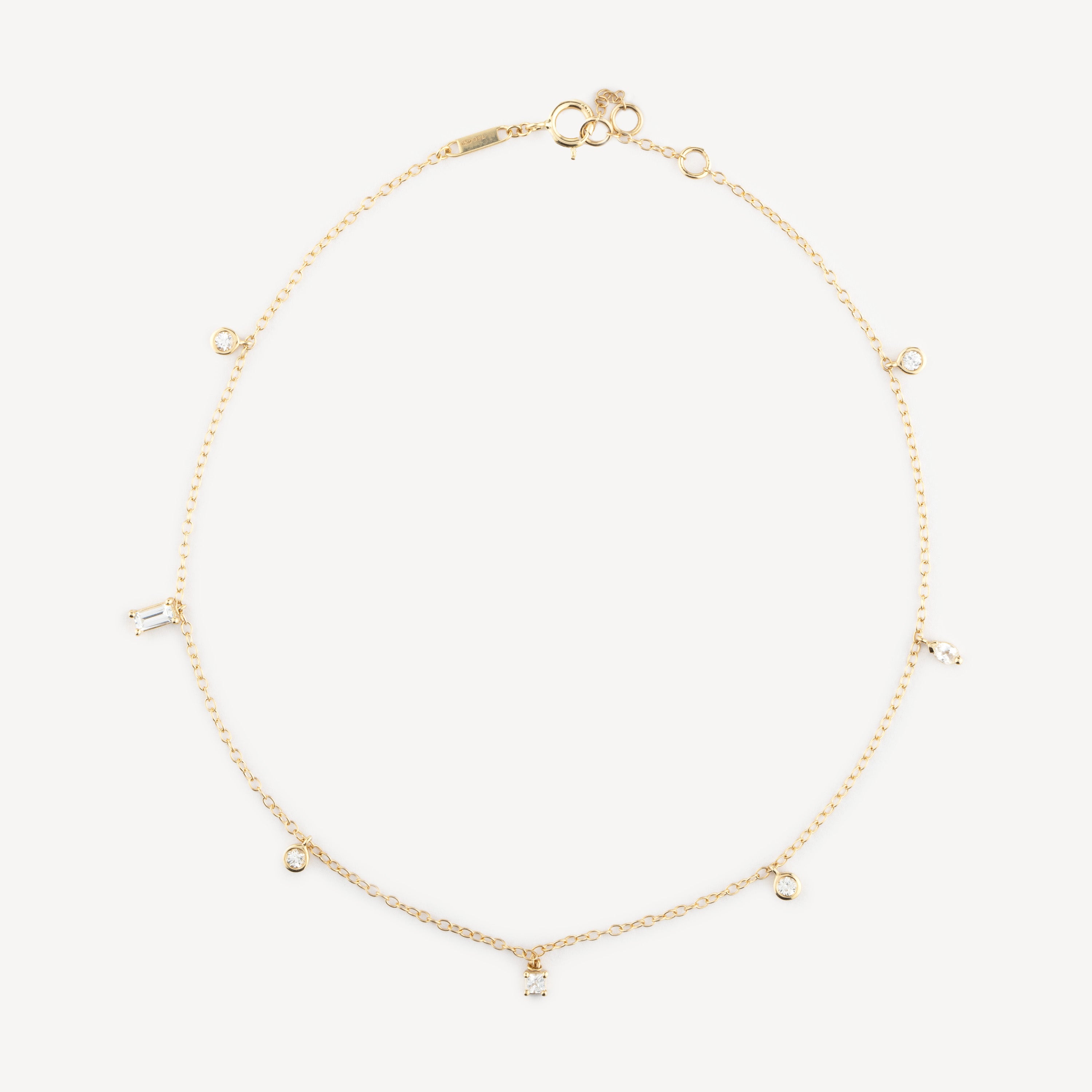 Bright Pear Baguette Anklet