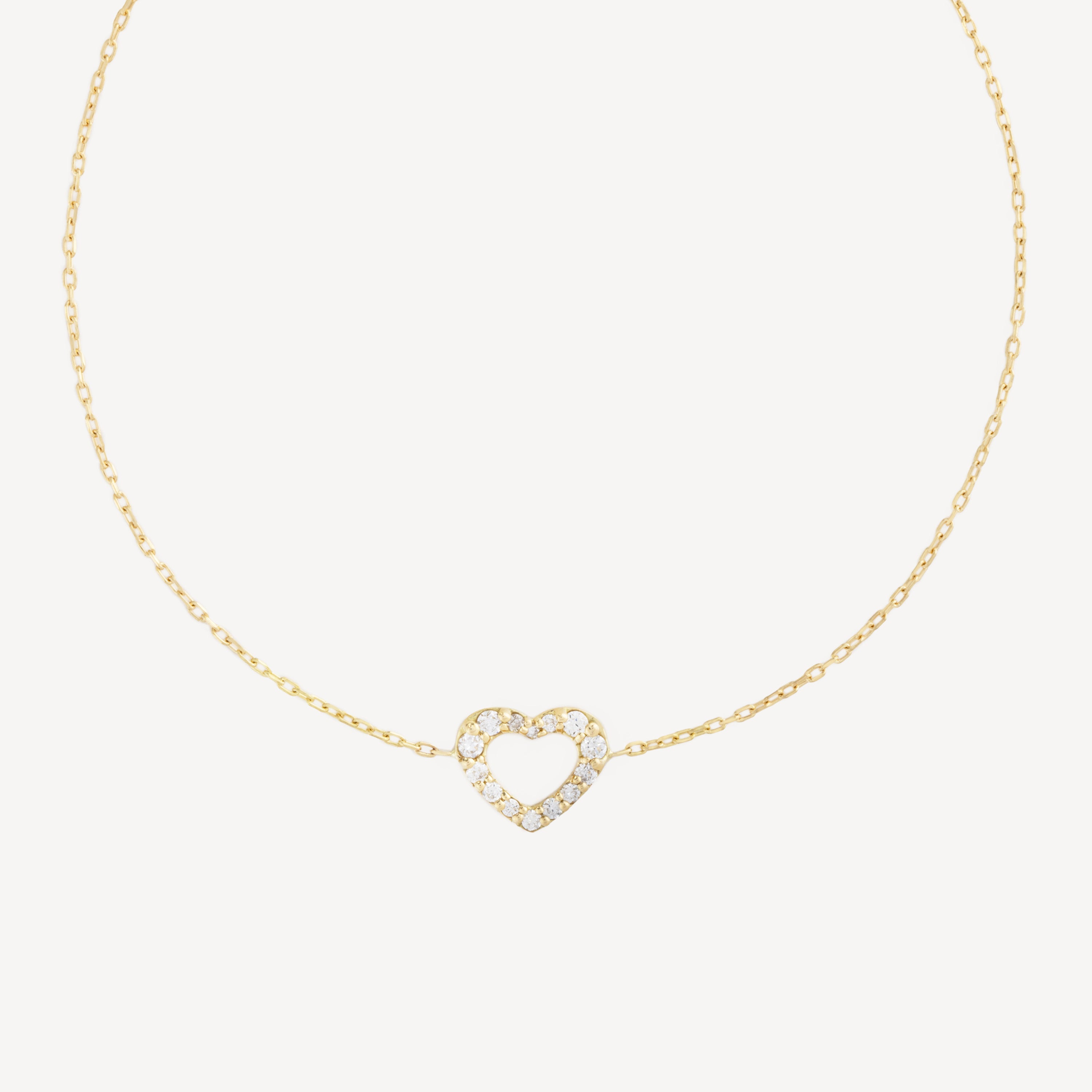 Heart Bracelet Diamonds Yellow Gold