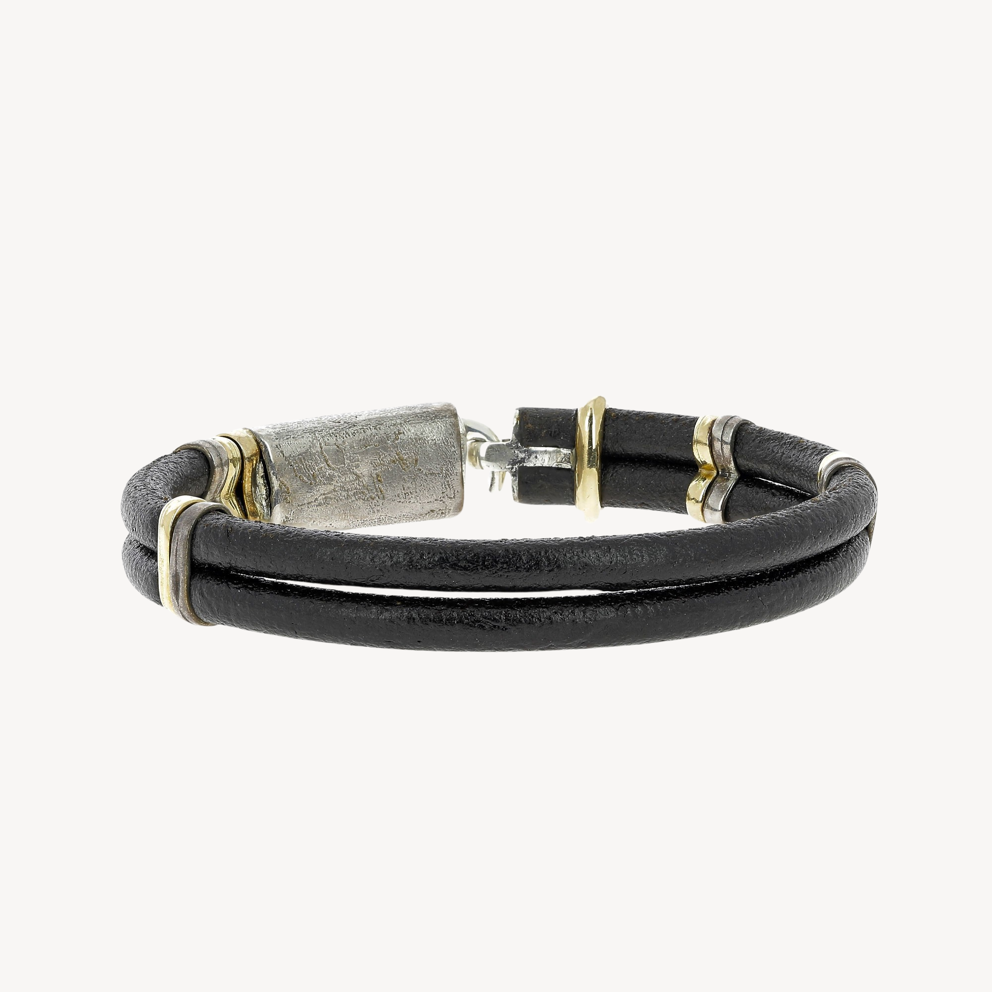 Misani 5mm Leather with Gold & Silver bracelet