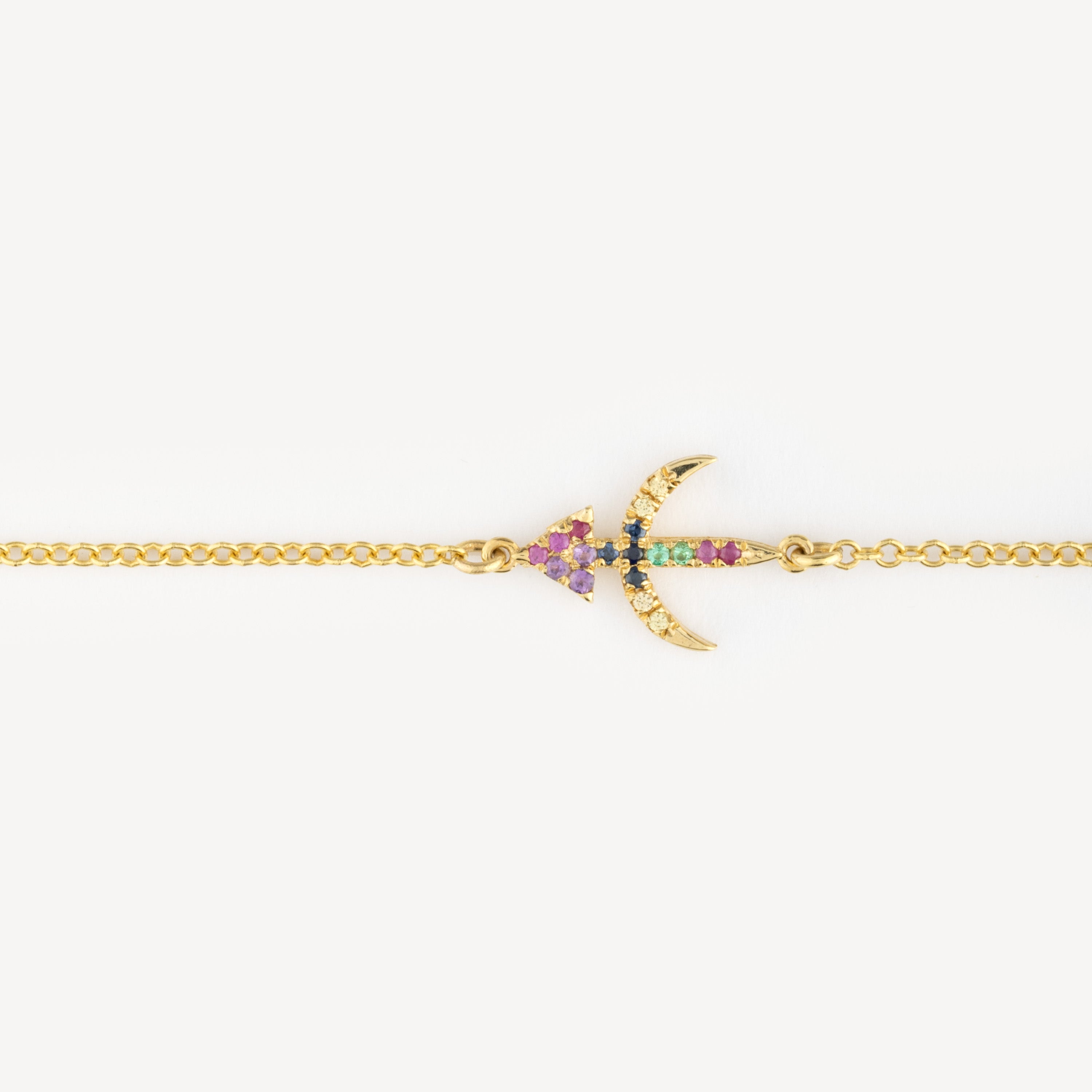 Zodiac Sagittarius Multicolored Sapphires Bracelet