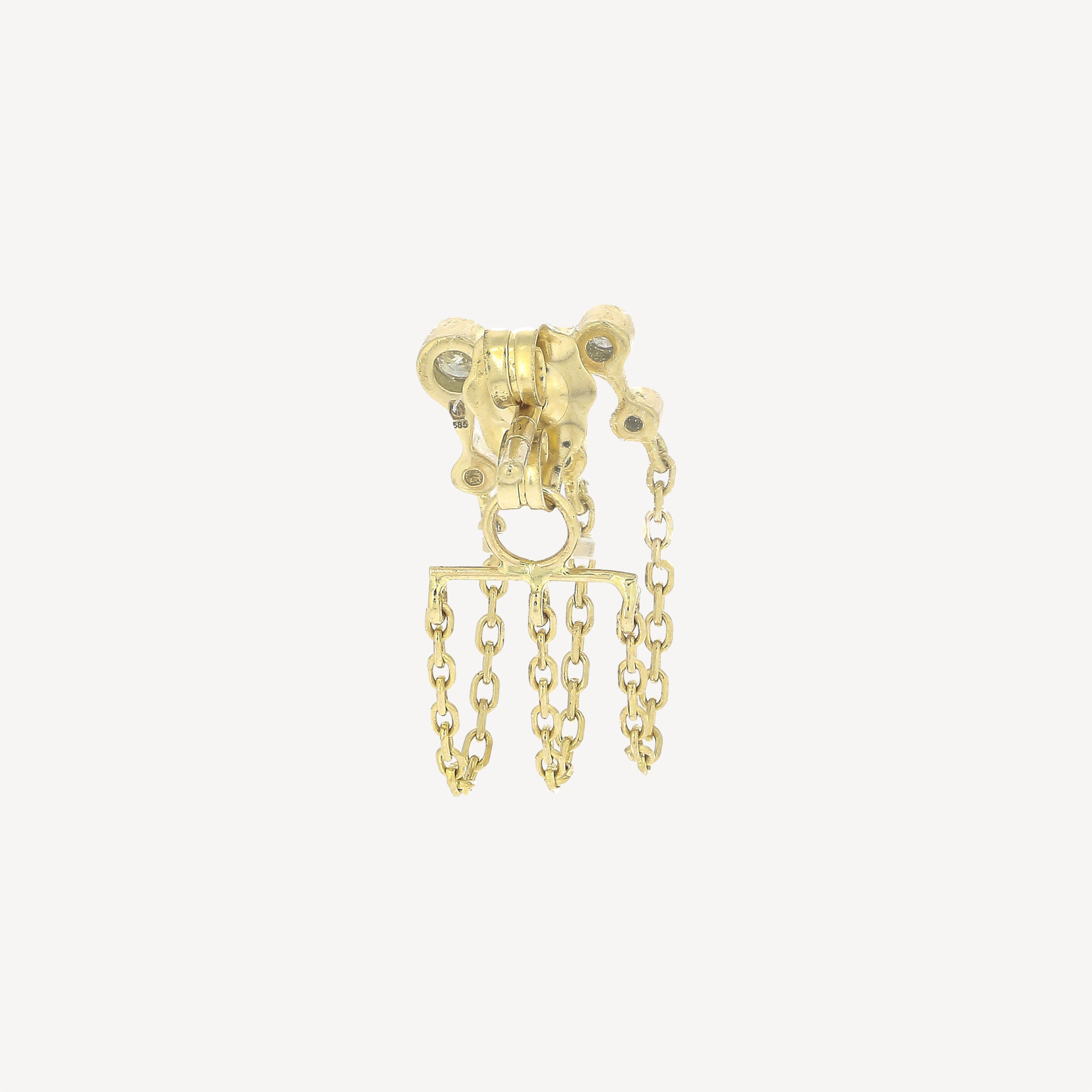 Triple Diamonds Constellations Chain earring