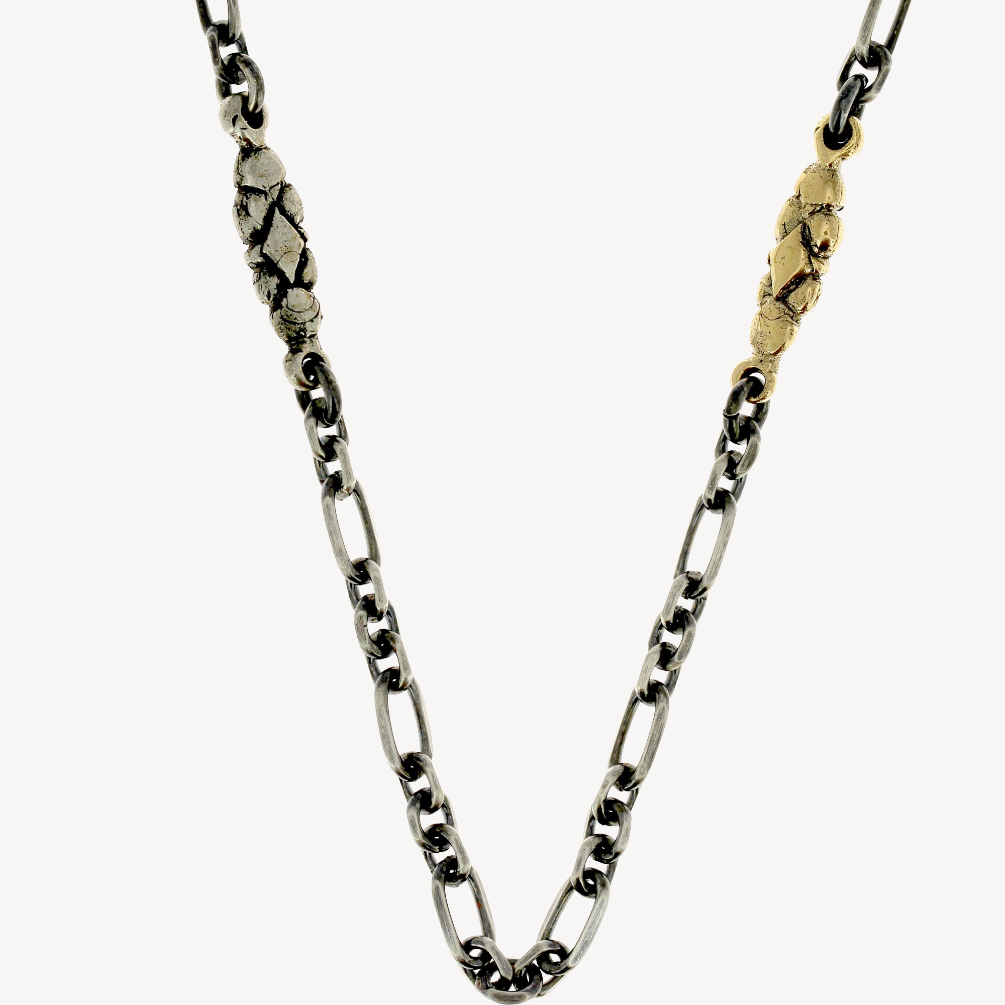 Oxidized Chain with Gold Connector