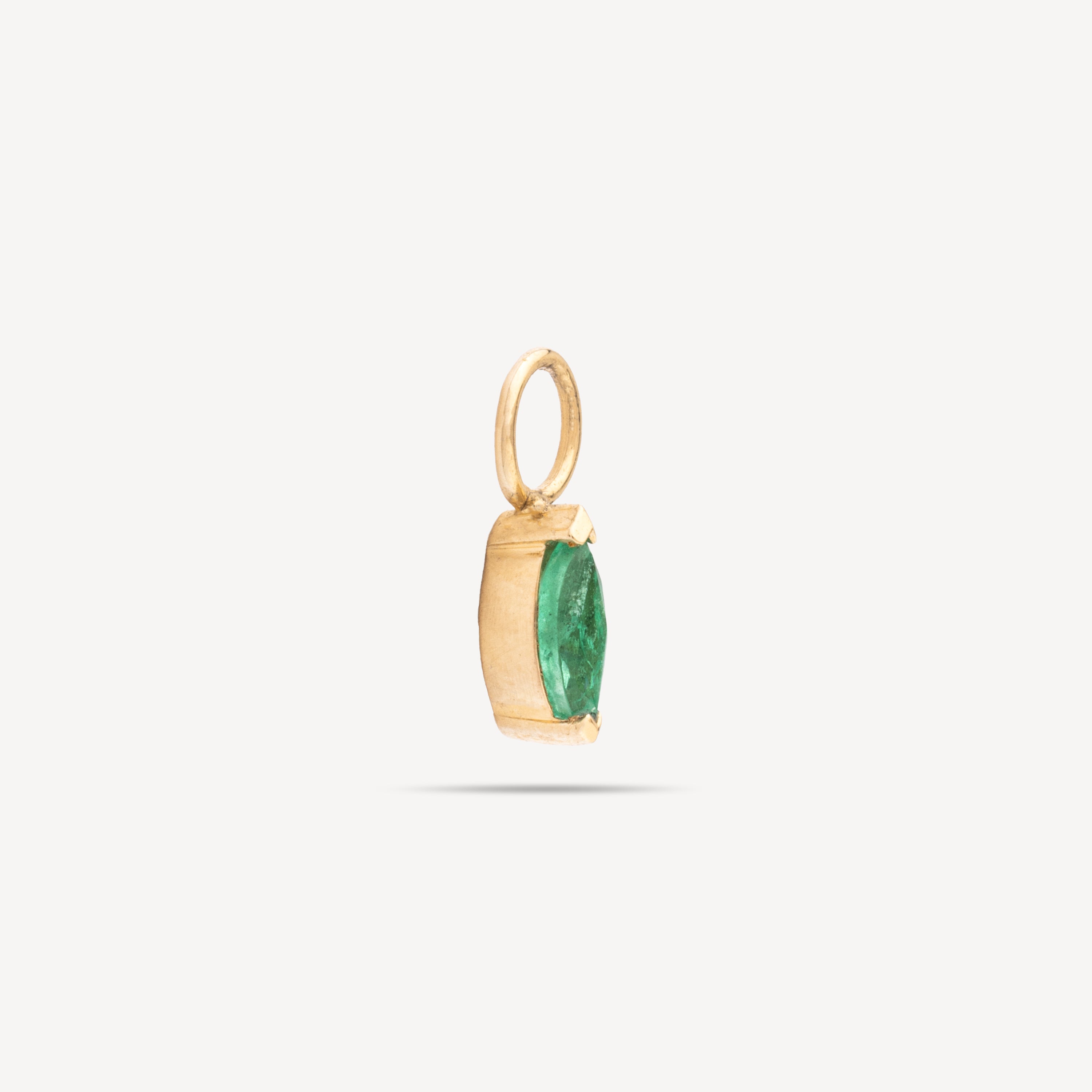 Emerald marquise charm