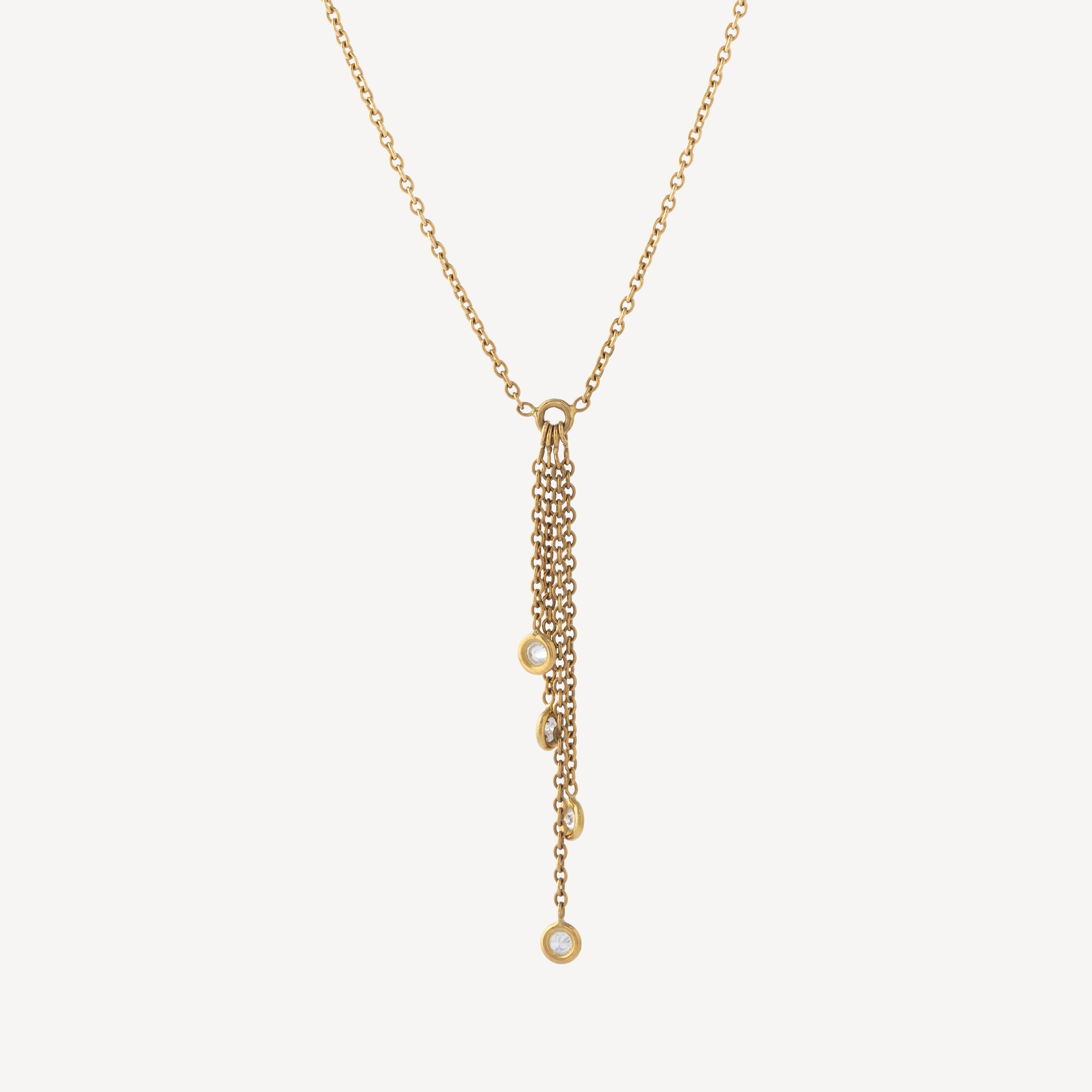 Yellow Gold and Diamond Pendant Necklace