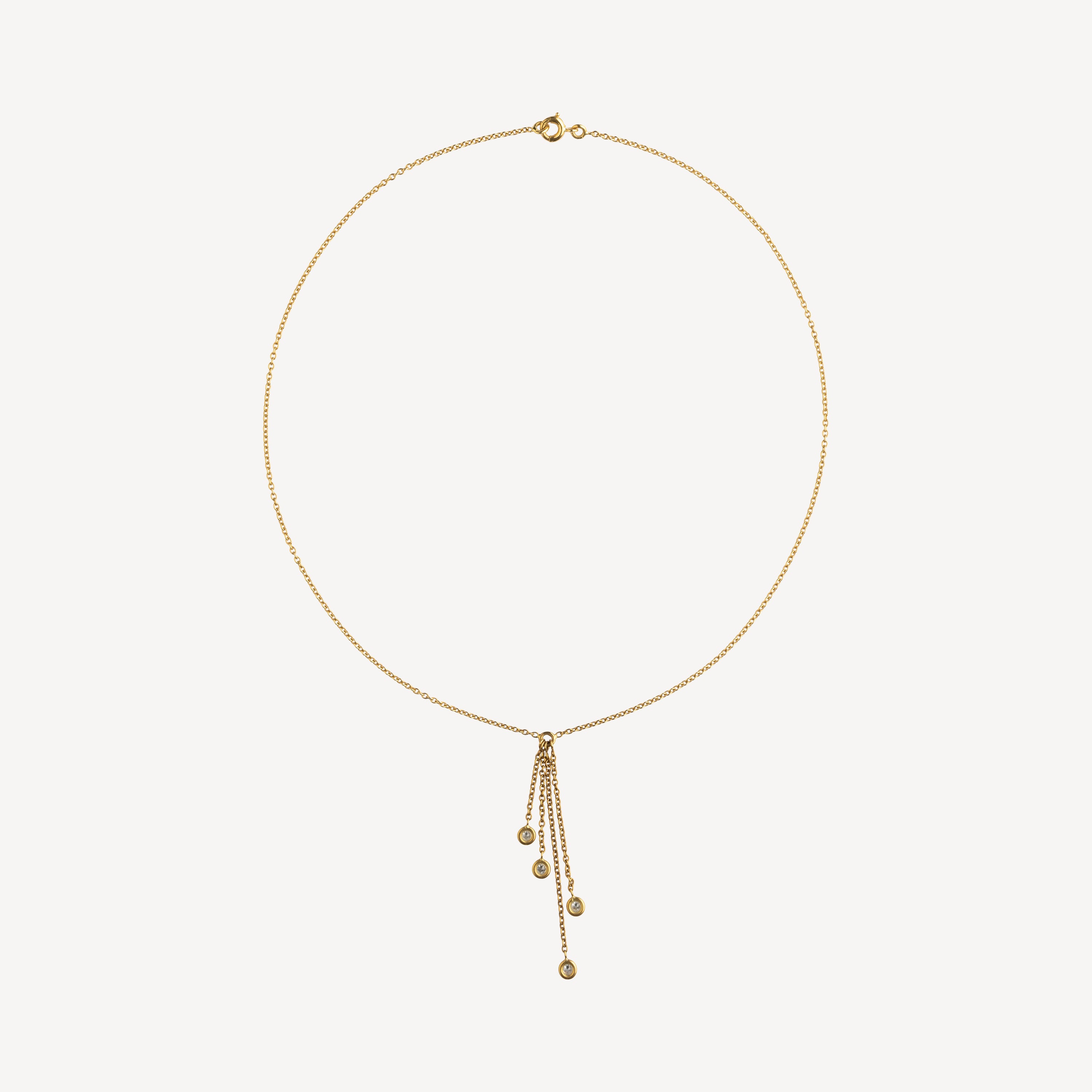 Yellow Gold and Diamond Pendant Necklace