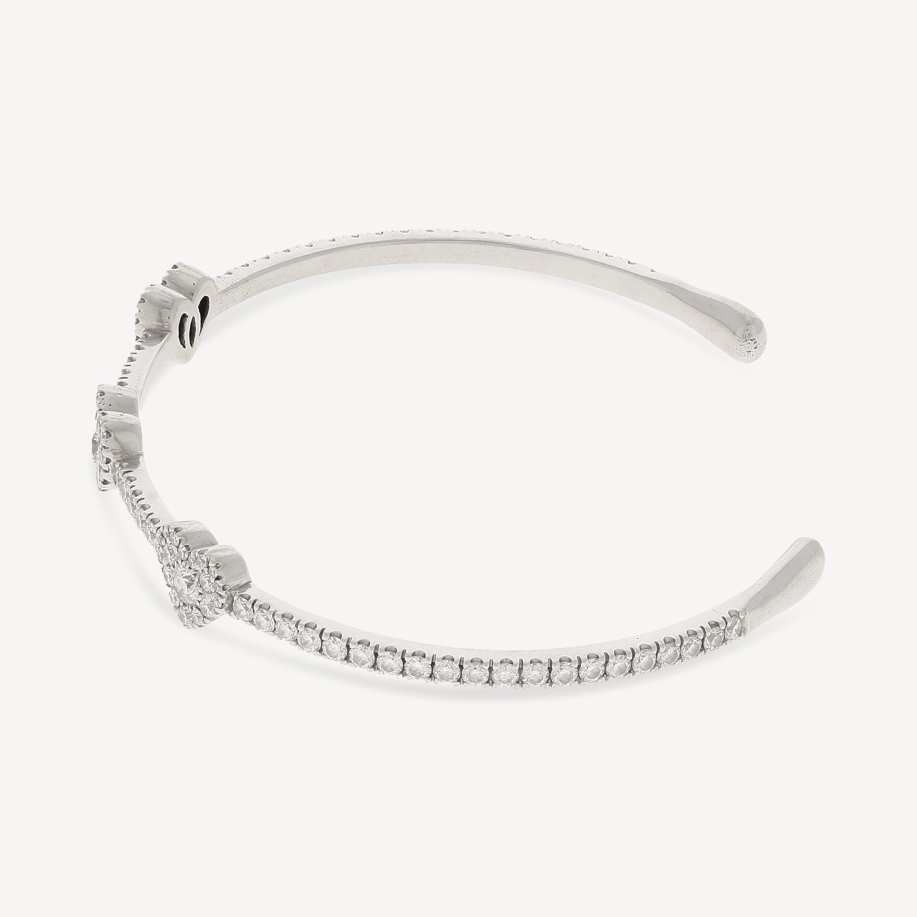 White Gold Heart Bracelet