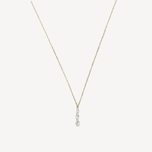 Yellow gold diamond necklace