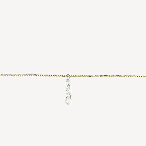 Yellow gold diamond necklace