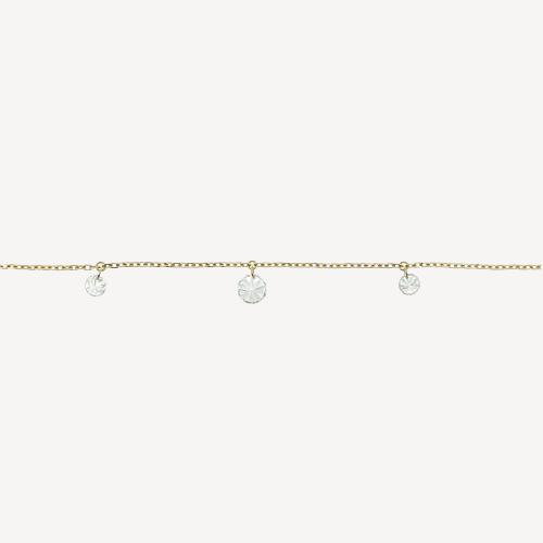 3.5mm yellow gold diamond necklace