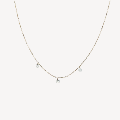 3.5mm diamond necklace Rose Gold