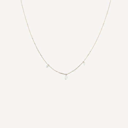 3mm diamond necklace Rose Gold