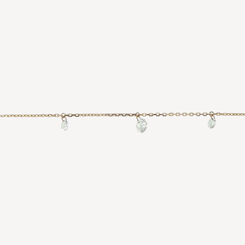 3mm diamond necklace Rose Gold