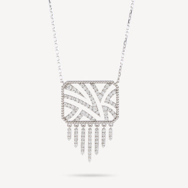 Haxo White Gold Diamond Pendant Necklace