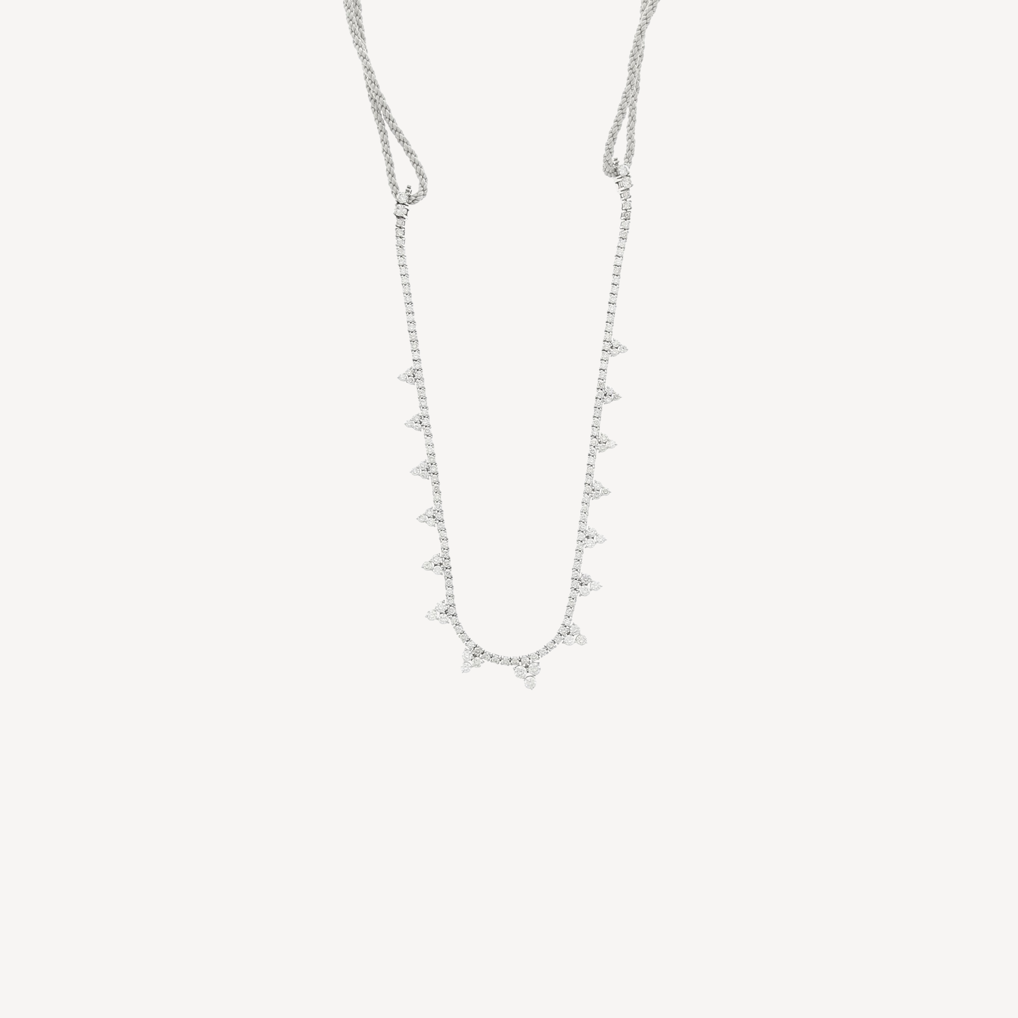 Hind white gold necklace