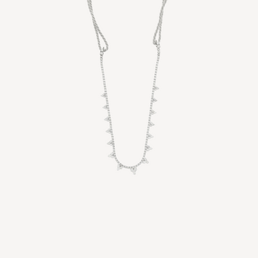 Hind white gold necklace