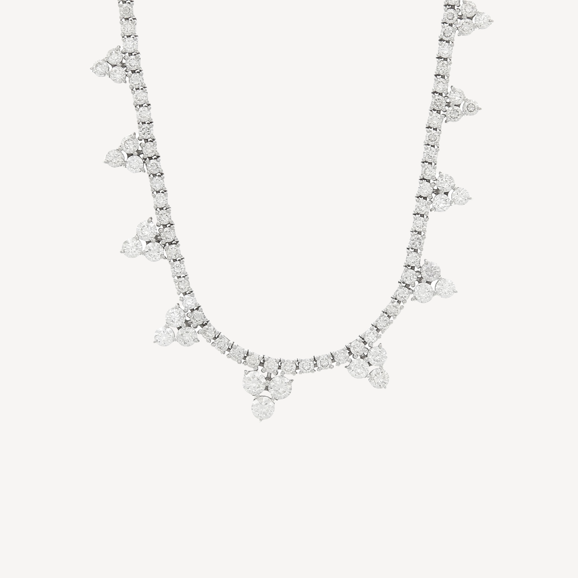 Hind white gold necklace