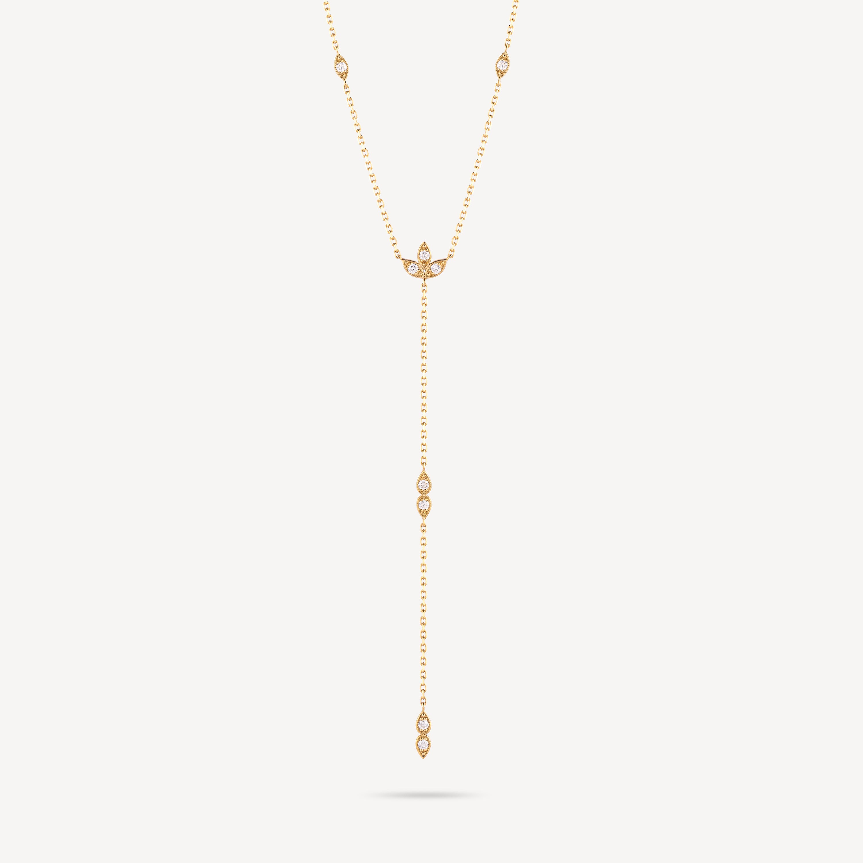 Indy necklace Yellow gold Diamonds