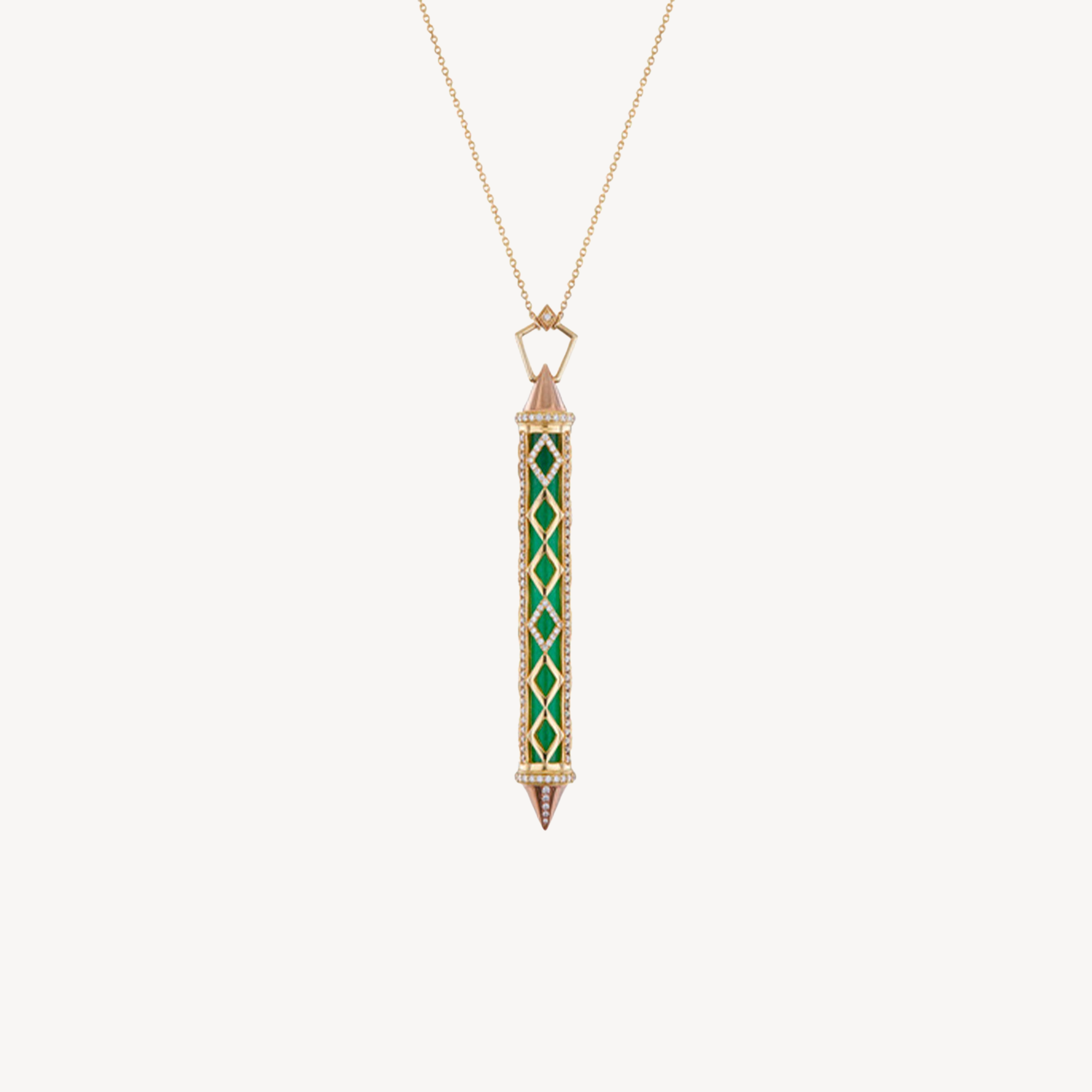 Jade Cylinder Necklace