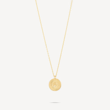 Medal necklace Hamsa Gold Diamonds