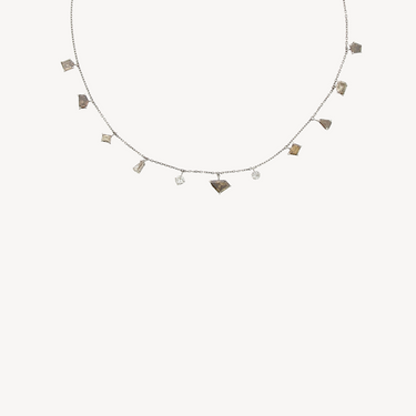 Riviere Fancy White Gold Necklace