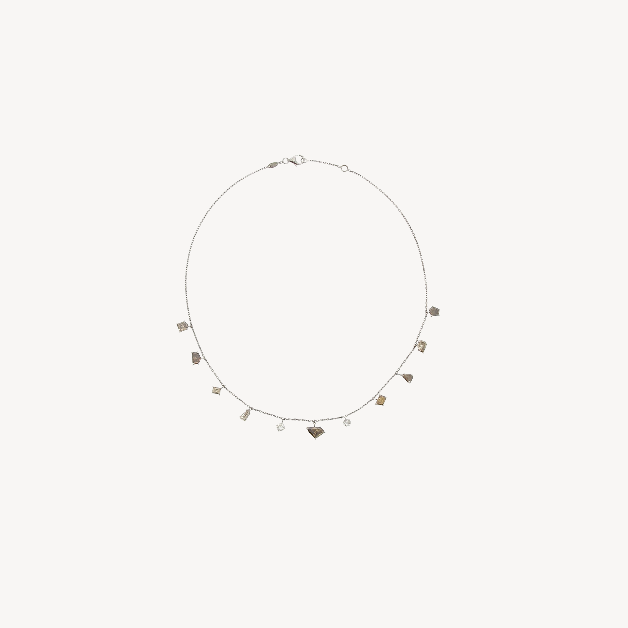 Riviere Fancy White Gold Necklace