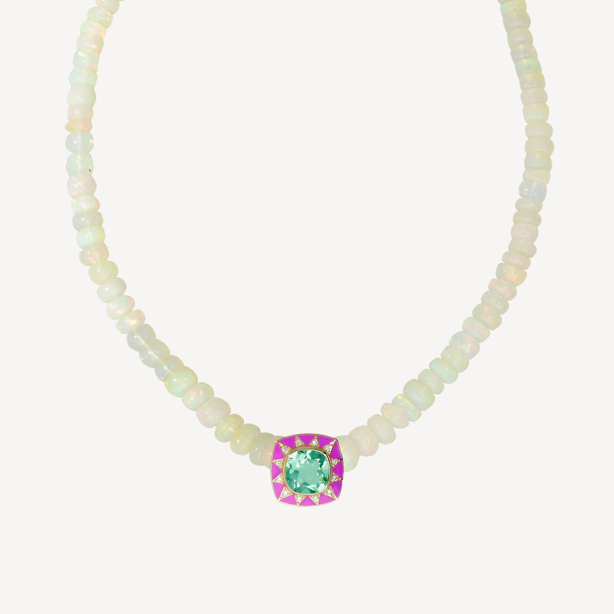 Stella Ethiopian Opal and Amethyst Necklace