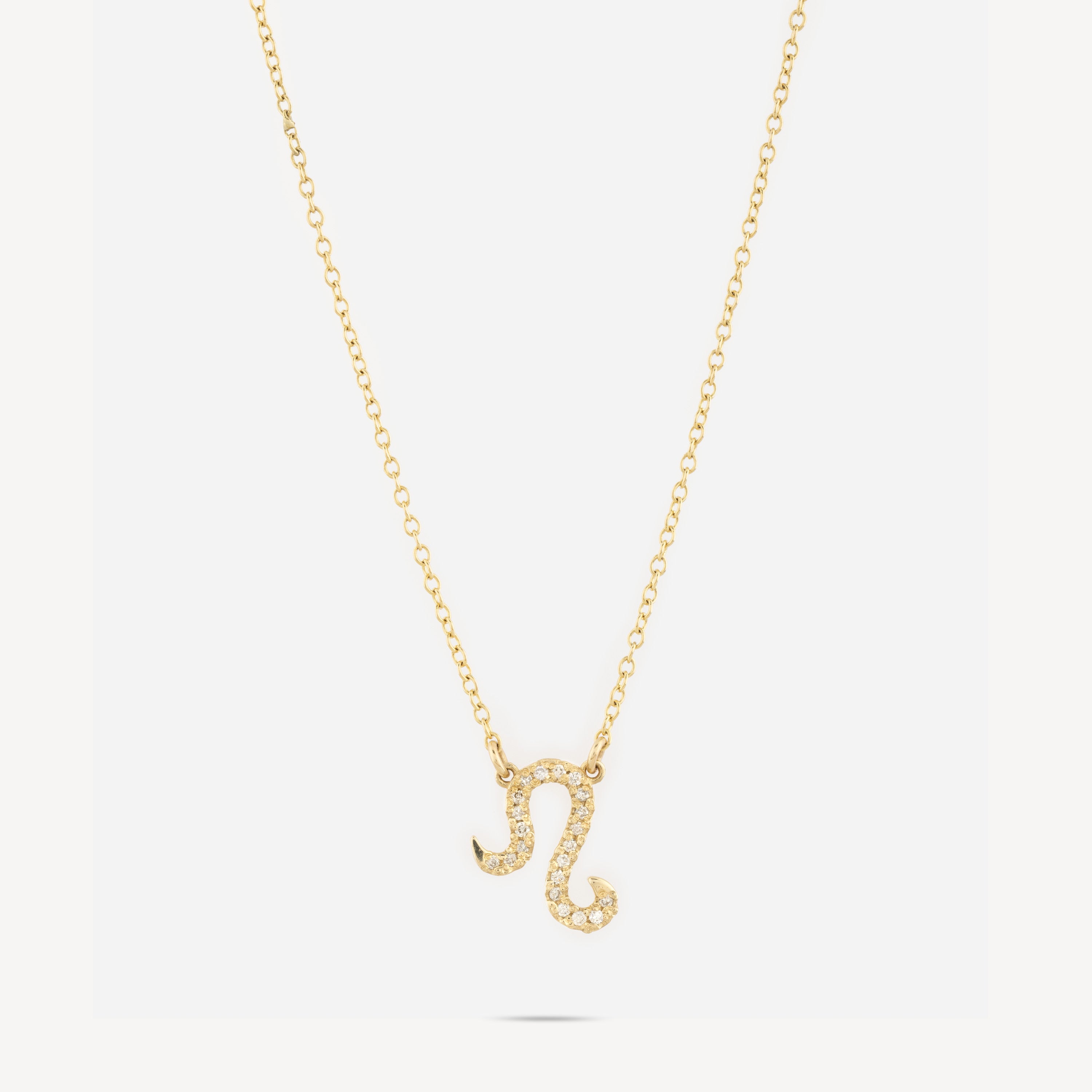 Zodiac Lion Gold Diamond Necklace