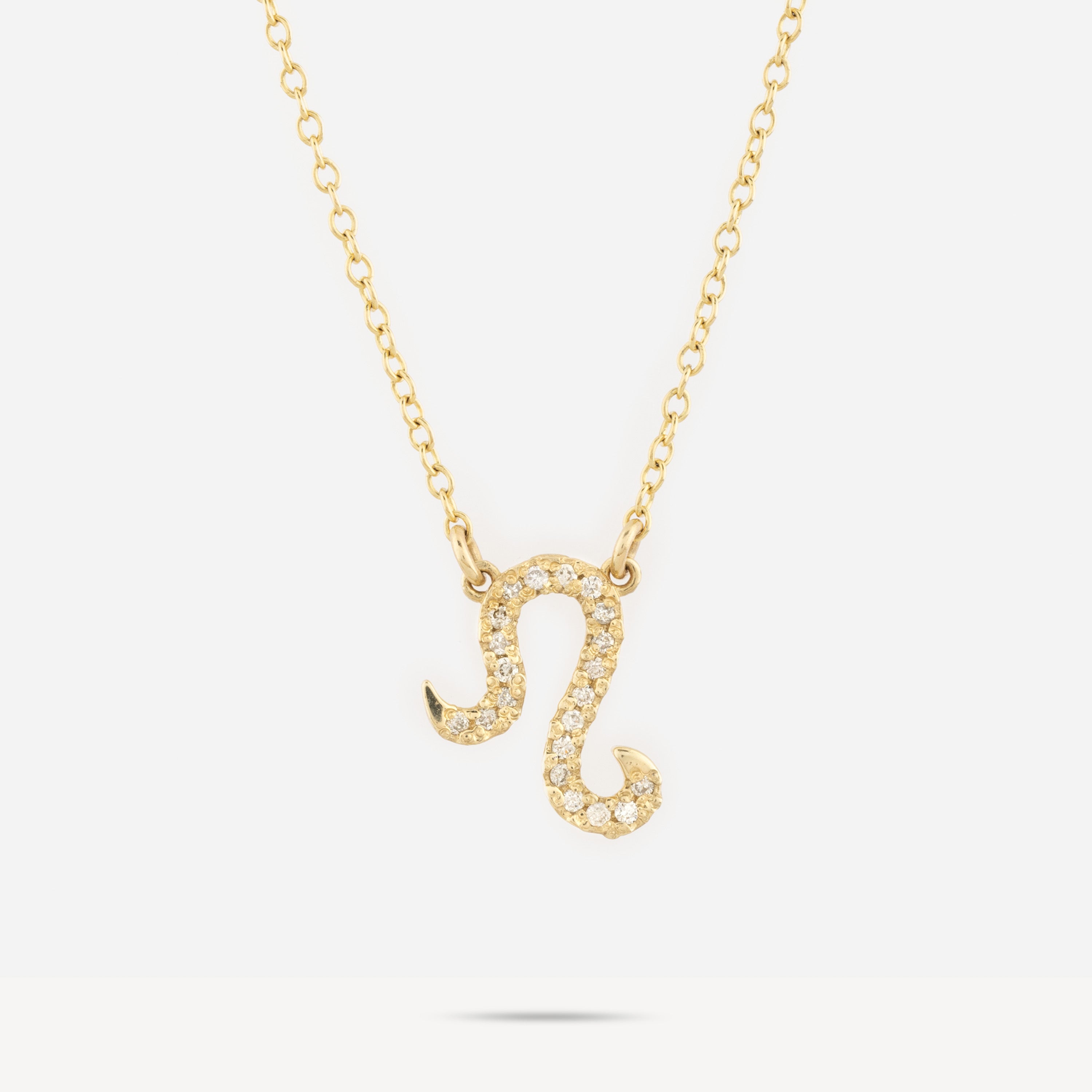 Zodiac Lion Gold Diamond Necklace