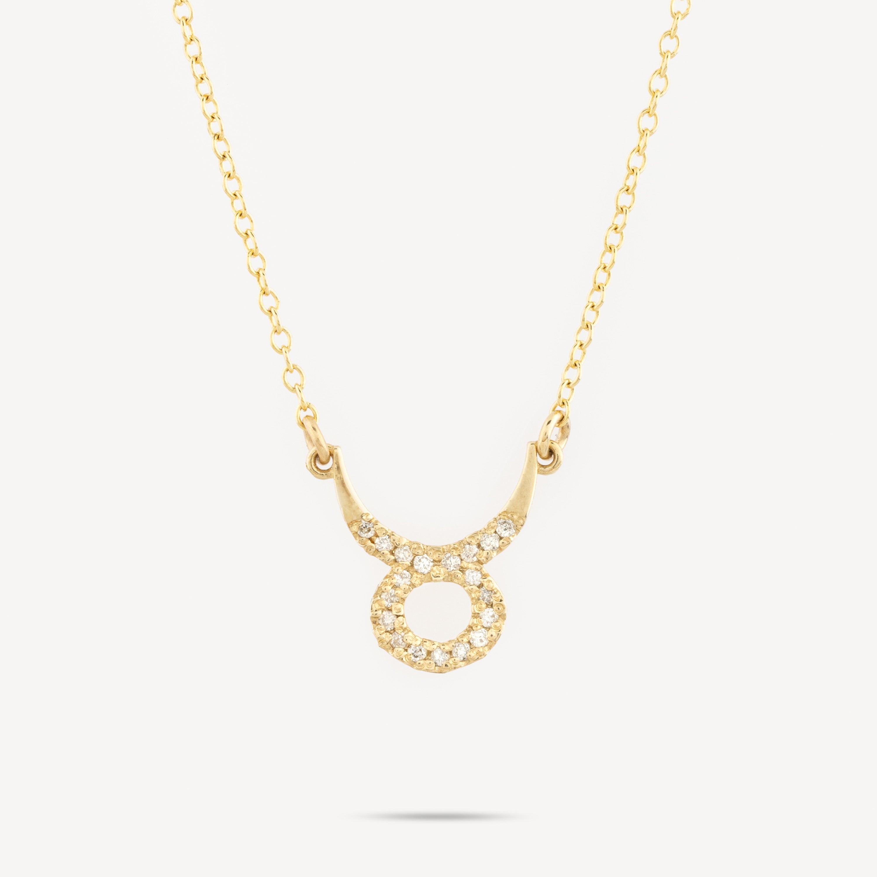 Zodiac Taurus Gold Diamond Necklace