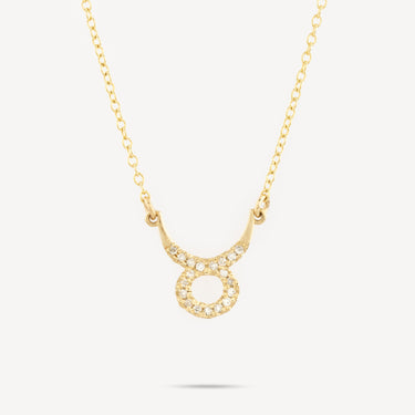 Zodiac Taurus Gold Diamond Necklace