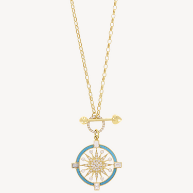 Turquoise Compass necklace