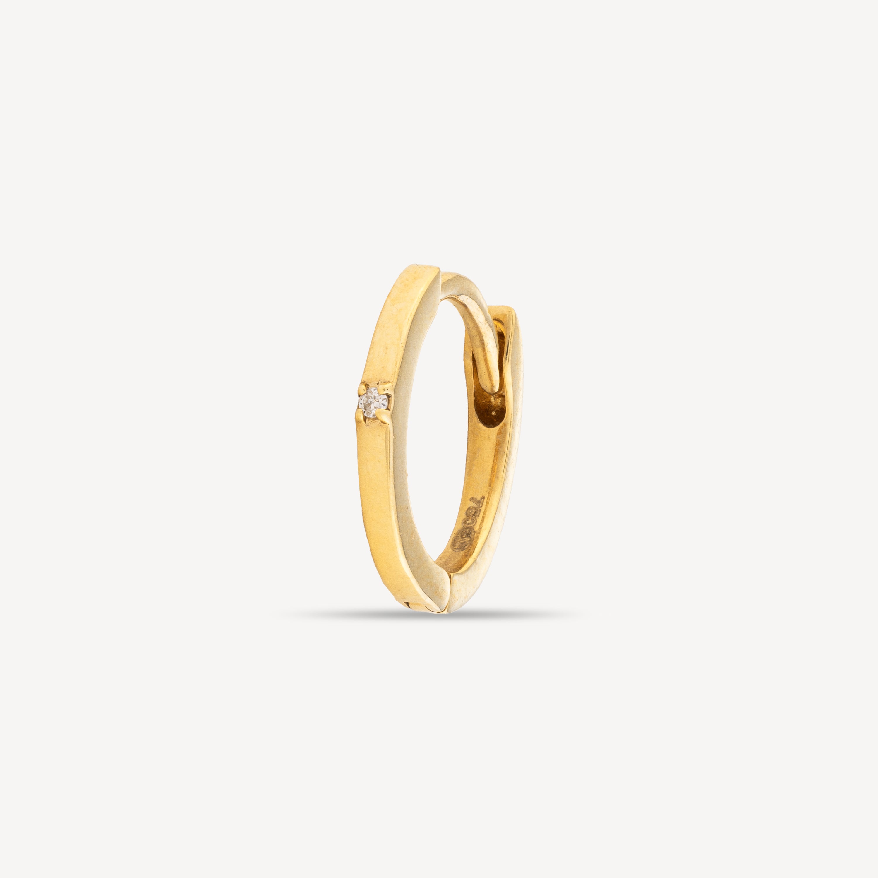 Hoop 1 Yellow Gold Diamond