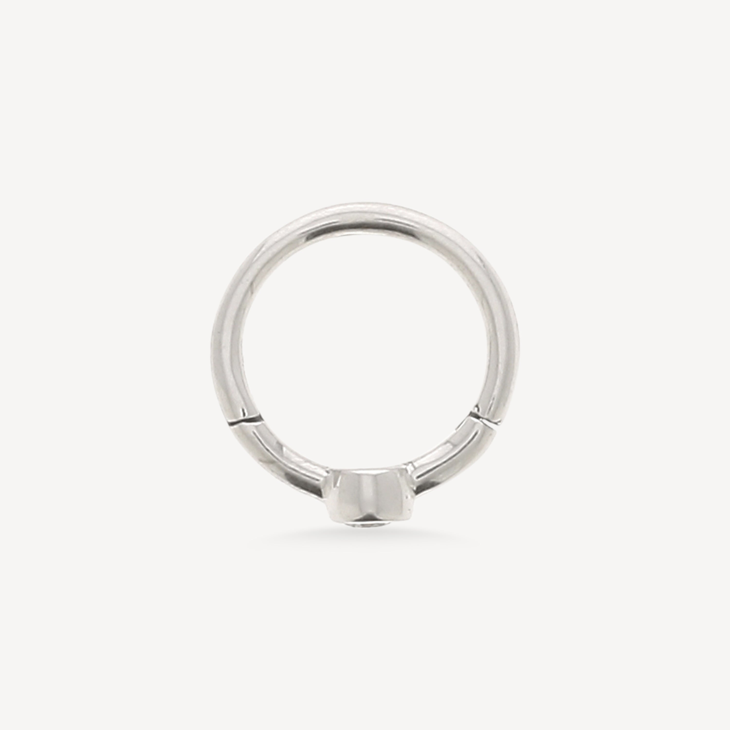 Hoop 8mm White Gold Diamond 2.5mm