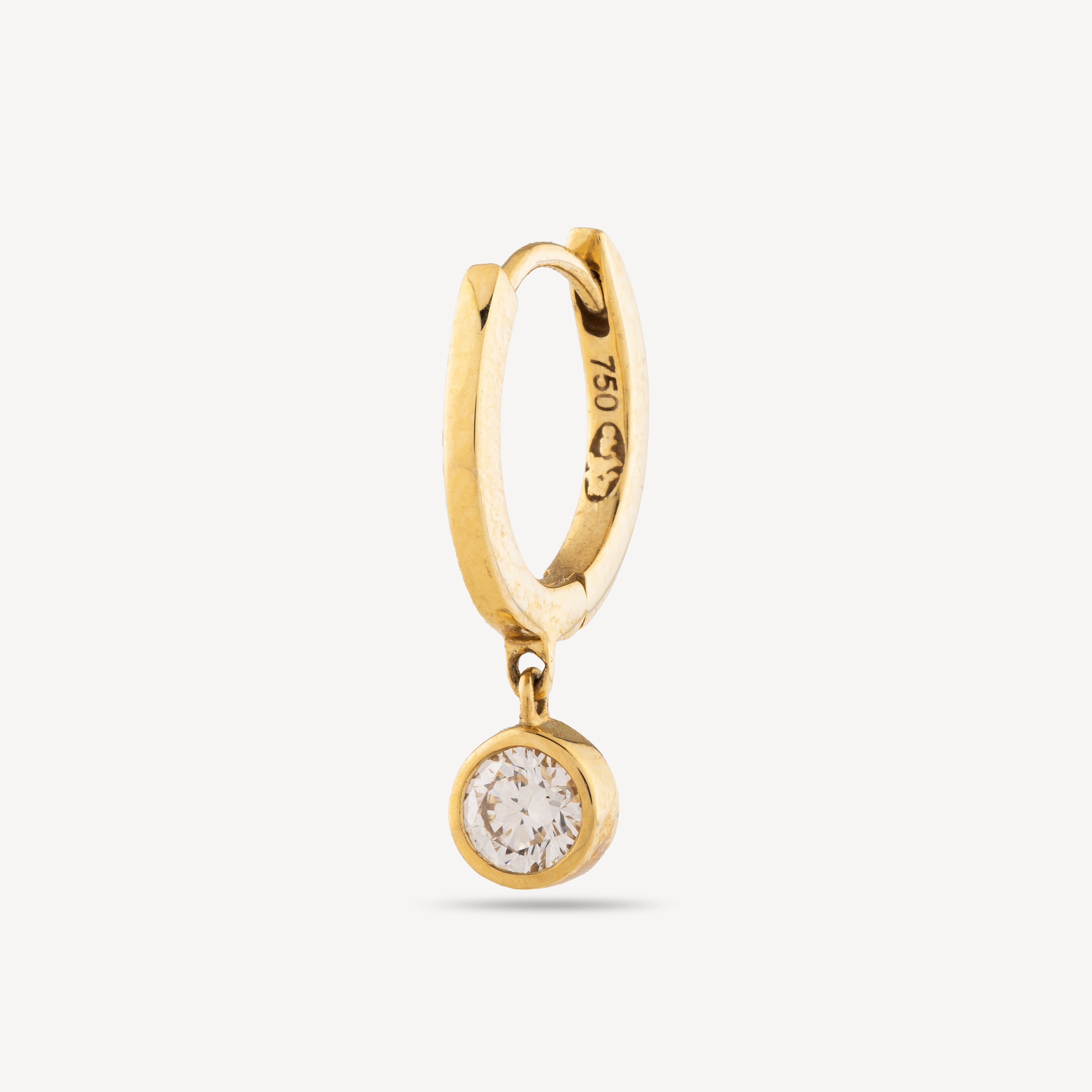 Hoop Yellow Gold Diamond