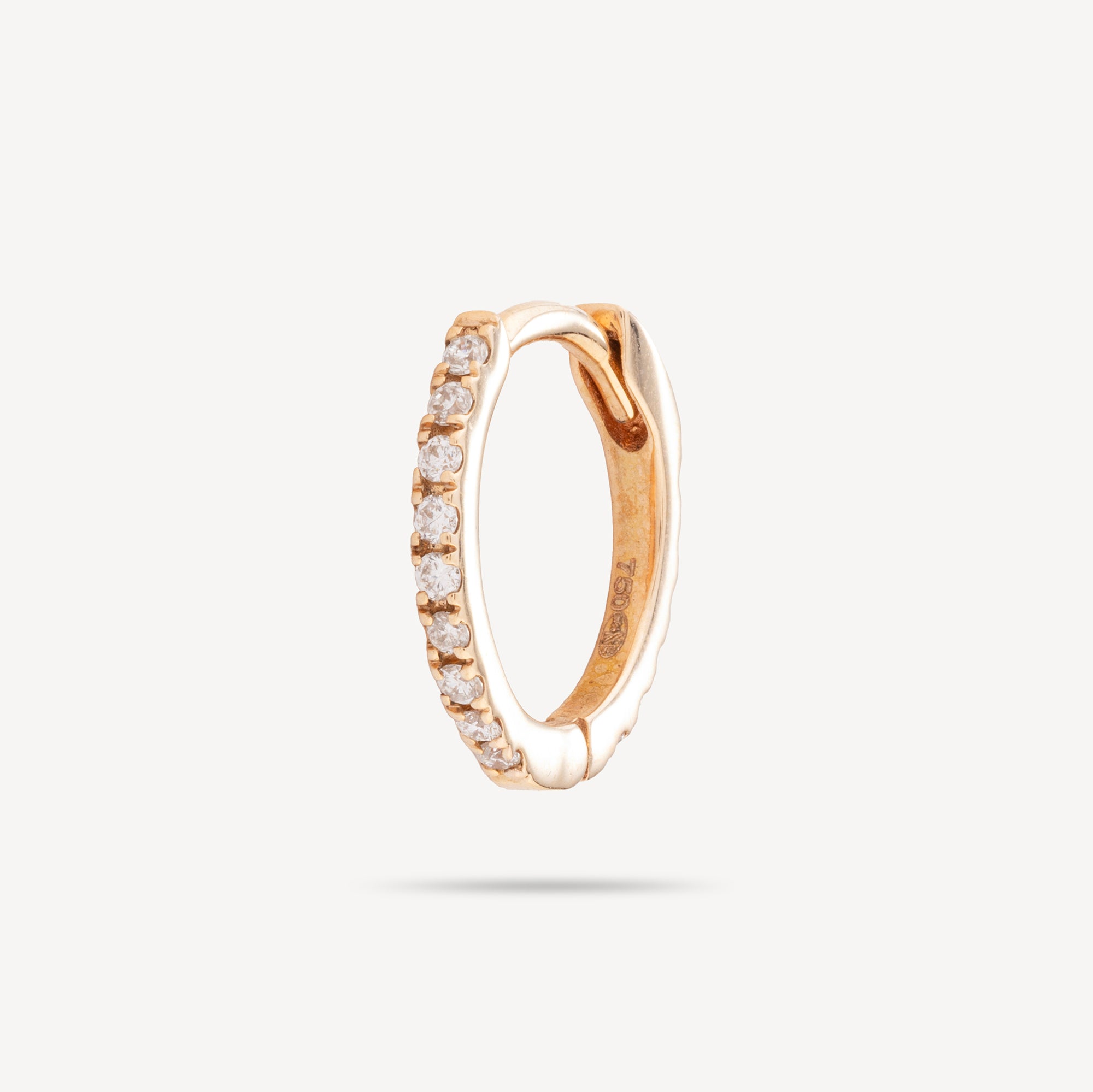 Hoop Rose Gold Full Pavé Diamants