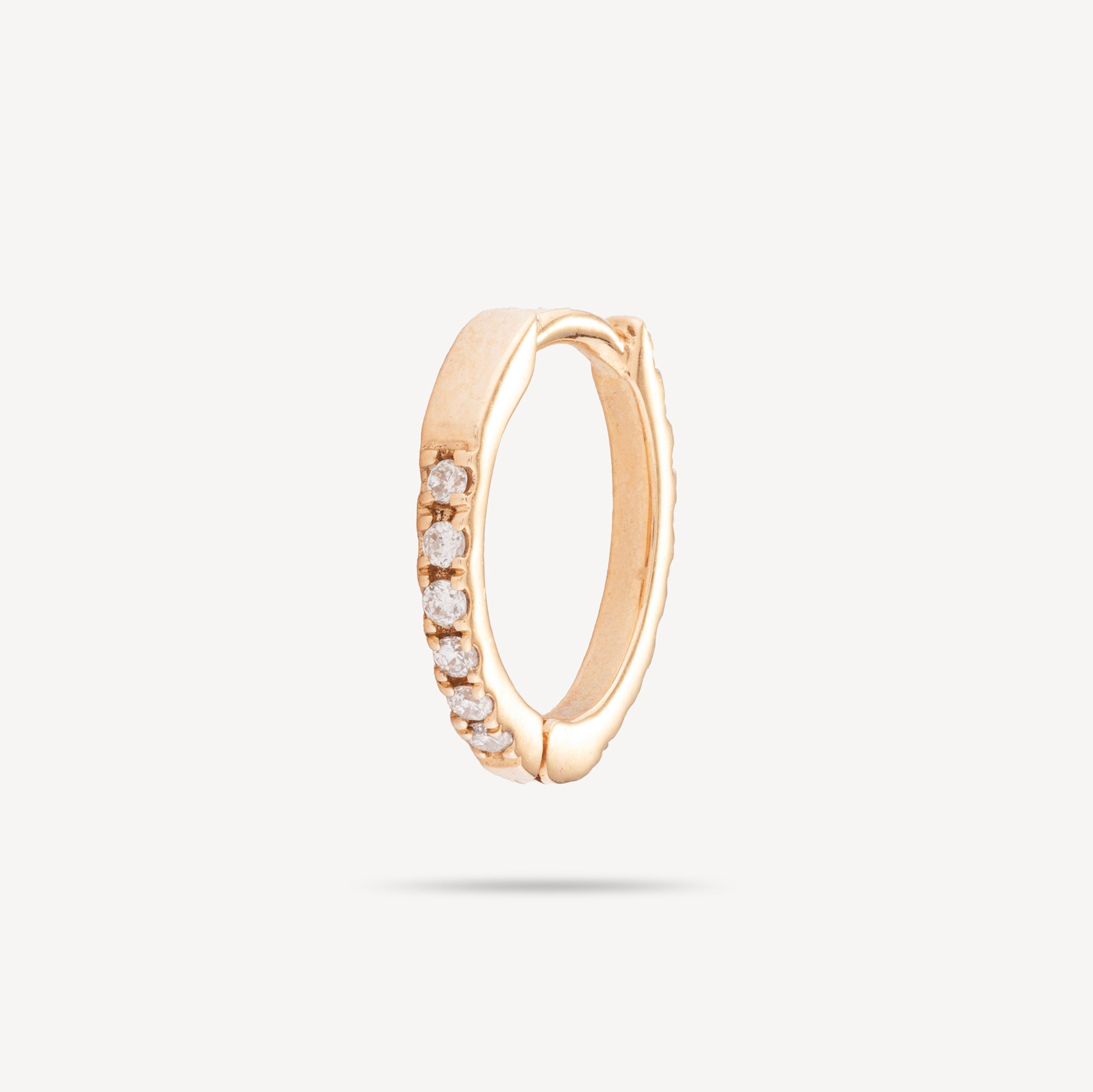 Hoop Rose Gold Full Pavé Diamants