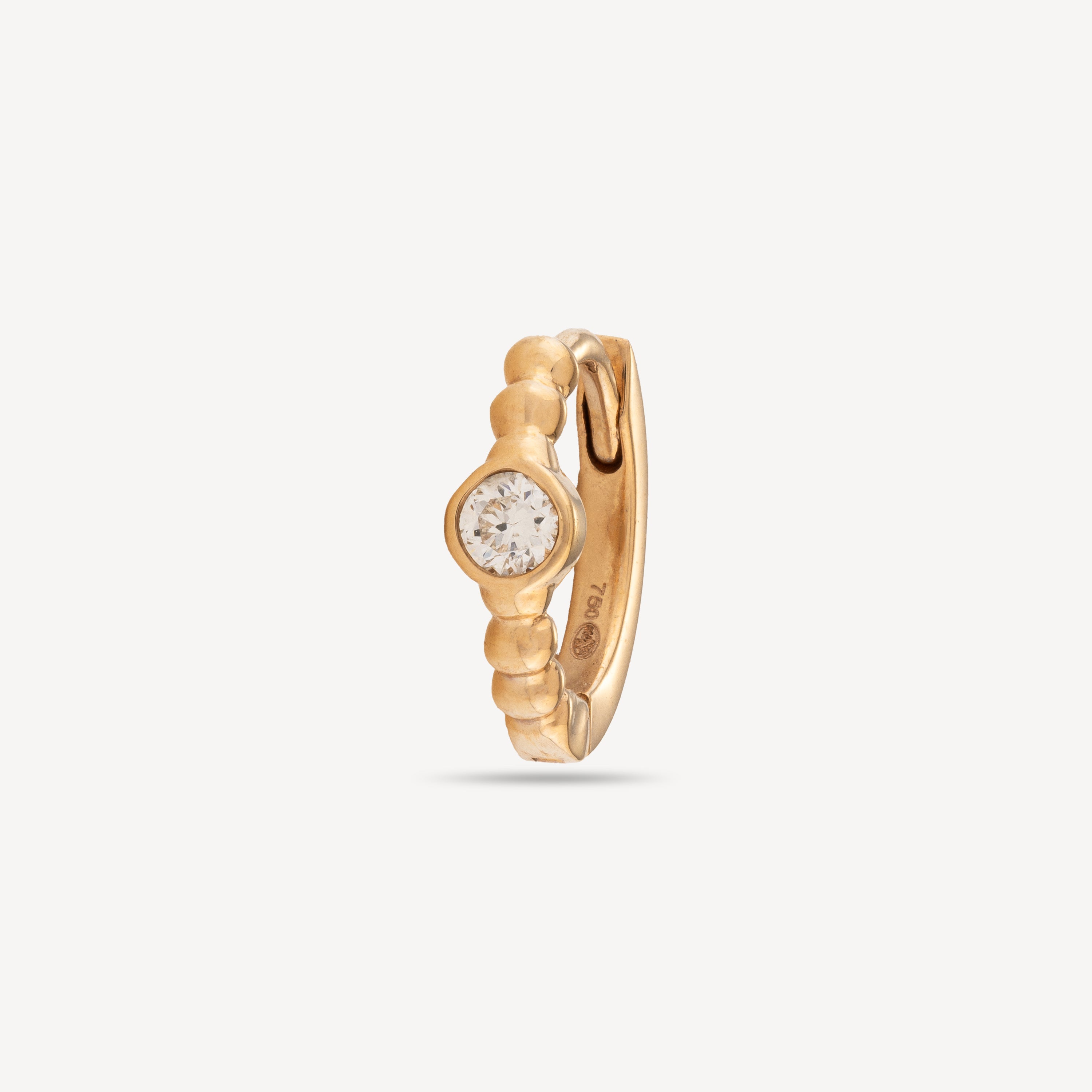 Hoop Millegrain Diamond Rose Gold