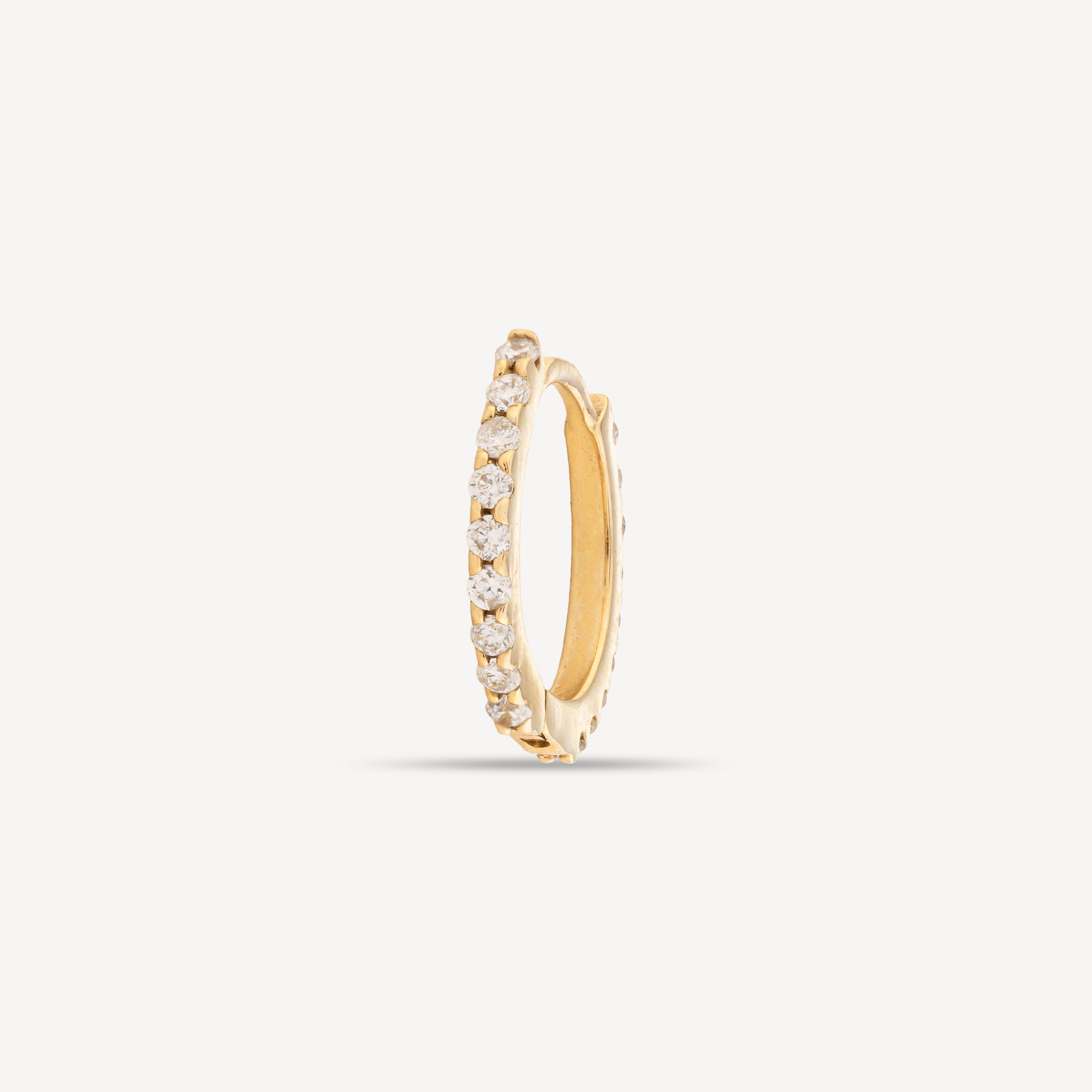 Hoop Yellow gold Full Pavé Diamonds