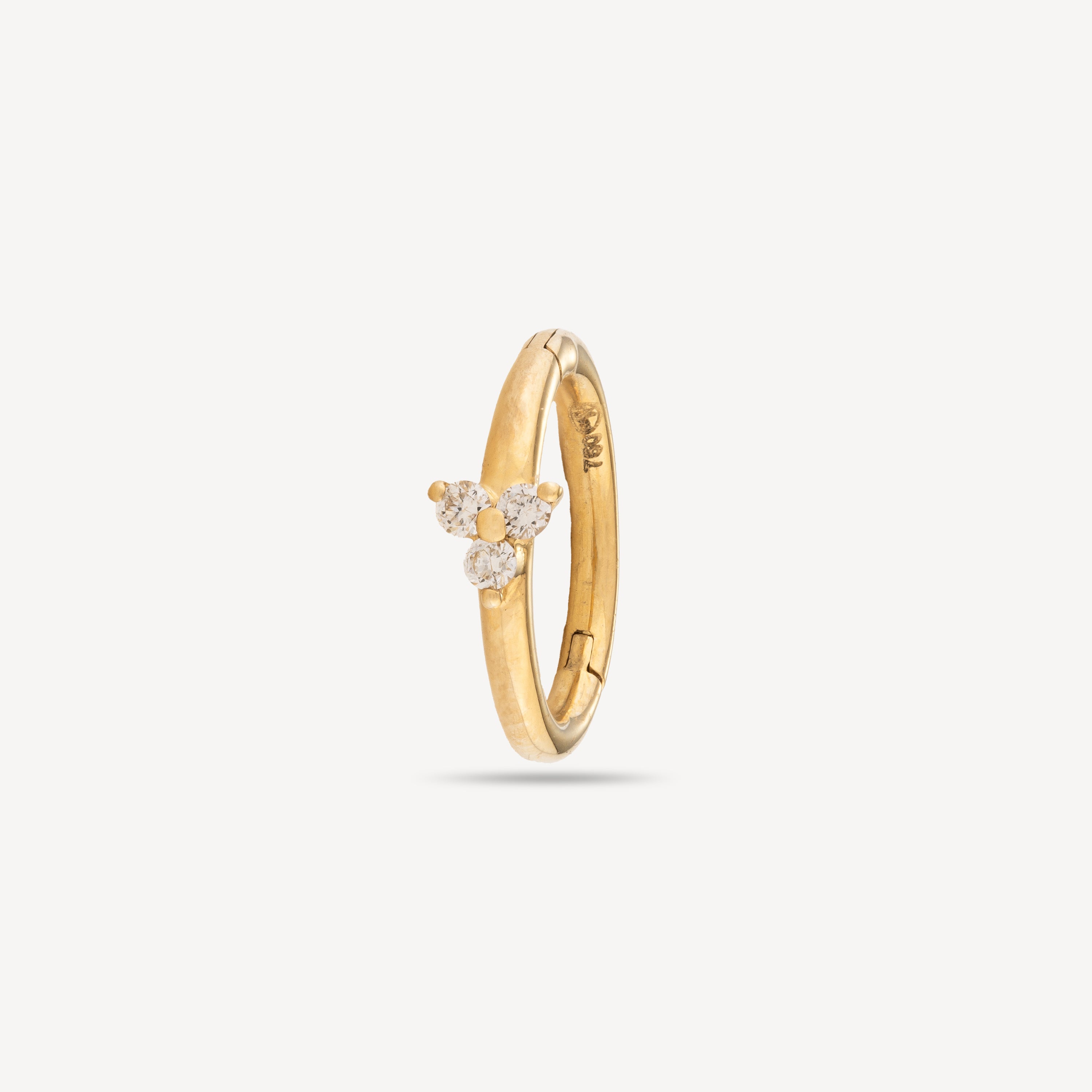 Hoop Yellow Gold Diamond Trilogy