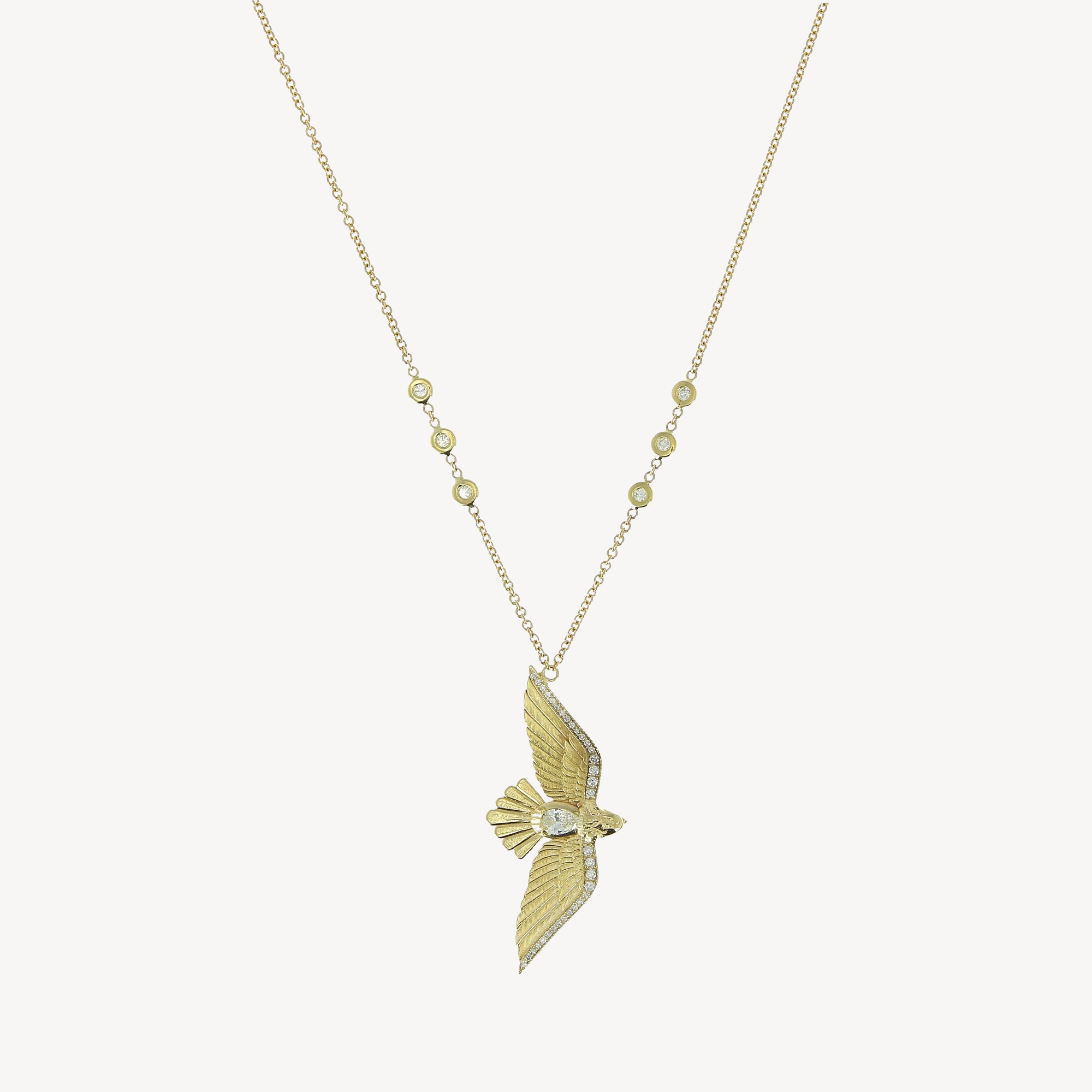 Flying Bird Diamond necklace