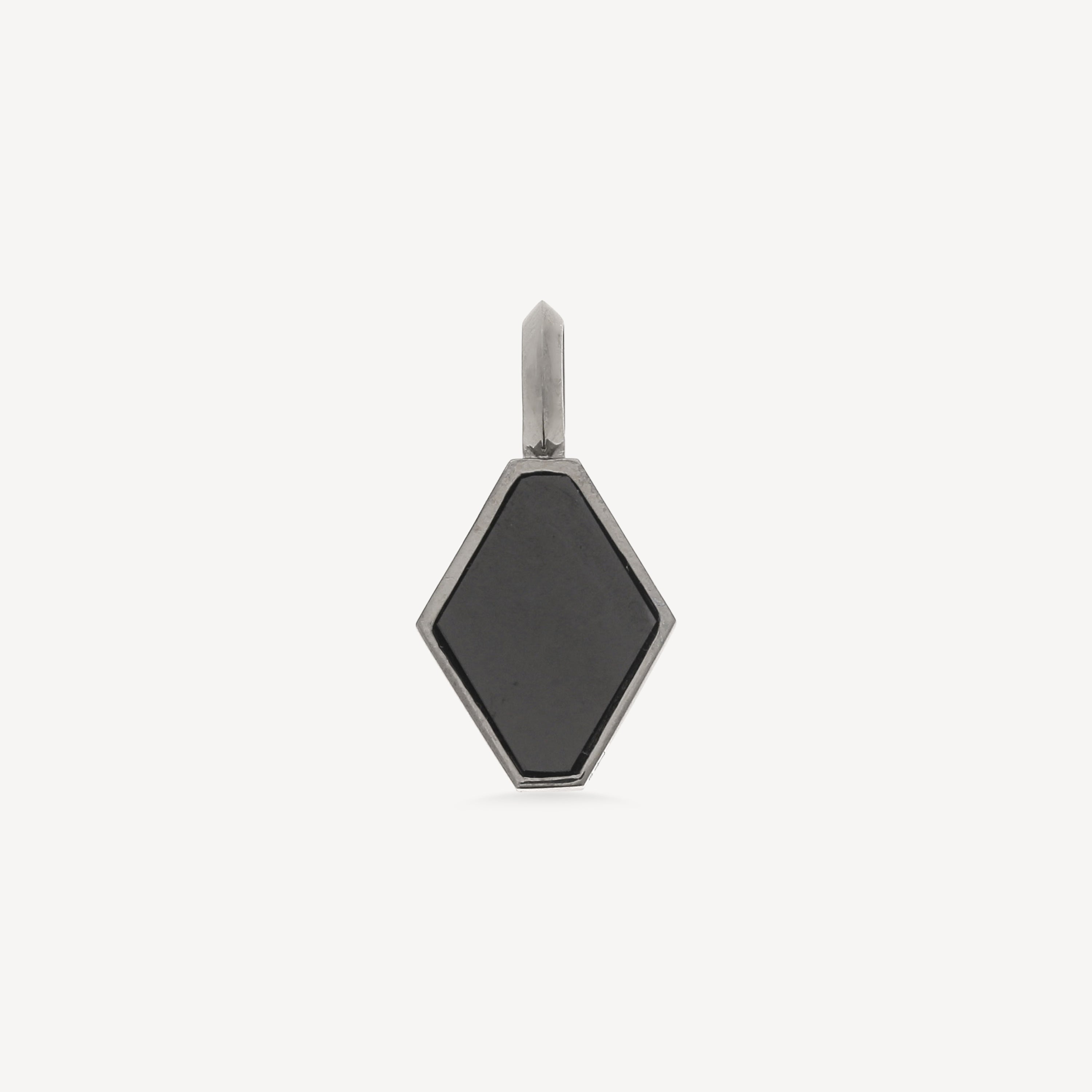 Dora Black Rhodium and Black Spinel Origami Pendant