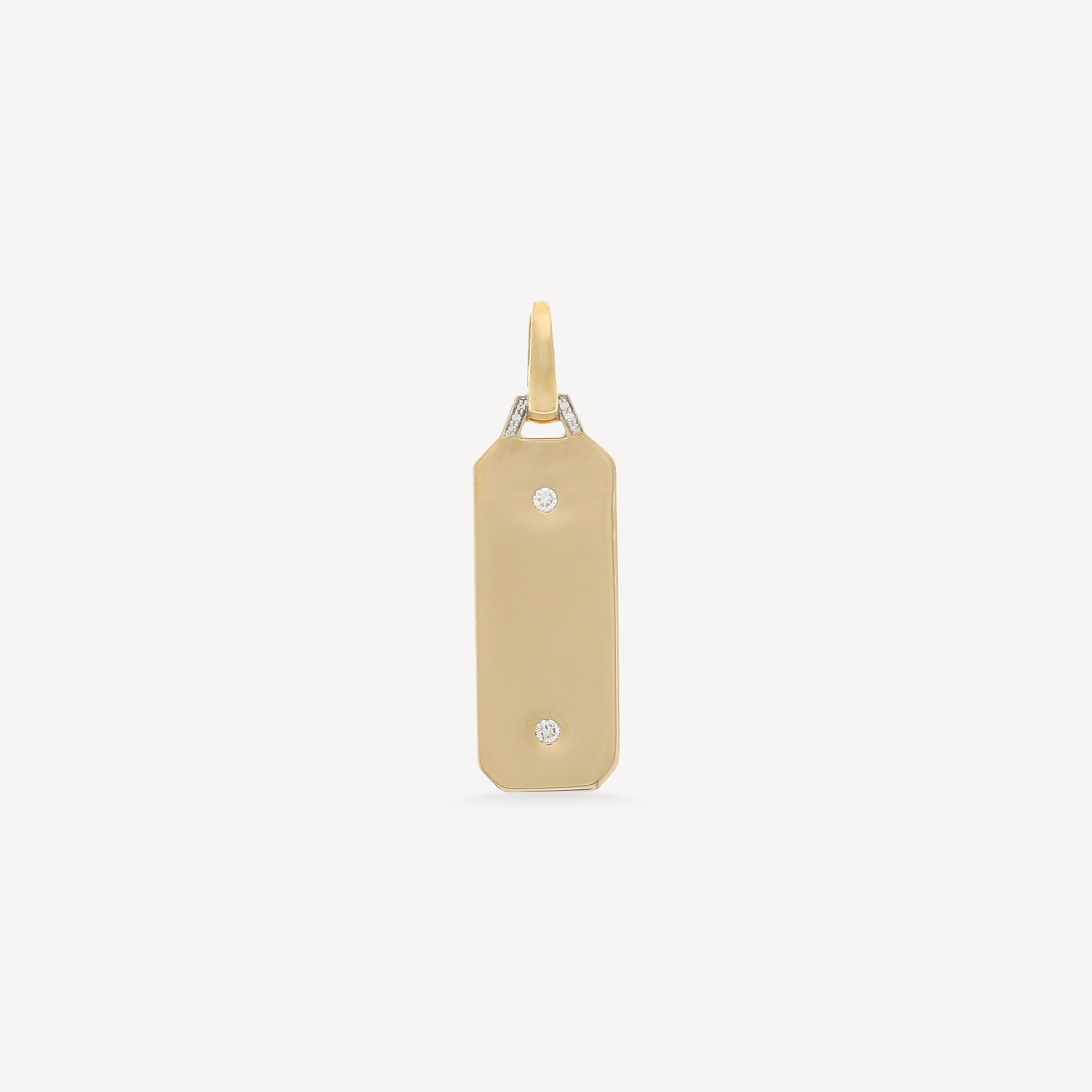 Pendant Dora gold and Diamond Rectangular Tablet