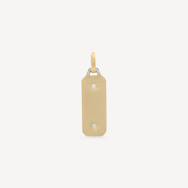 Pendant Dora gold and Diamond Rectangular Tablet