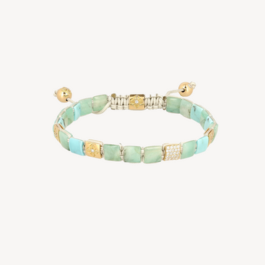 Emerald, Turquoise and White Diamond Bracelet