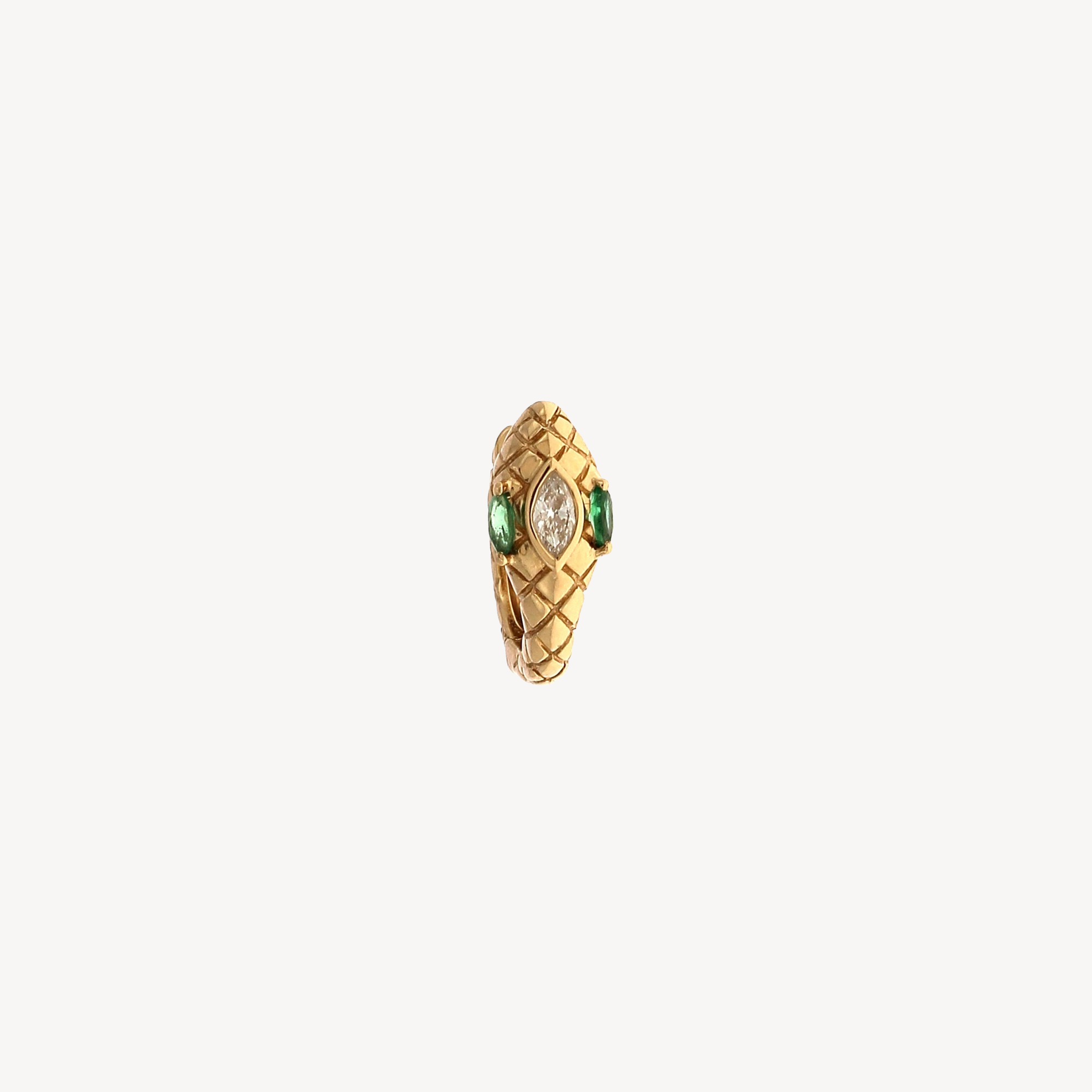 Hoop Emerald Marquise Snake Rose Gold