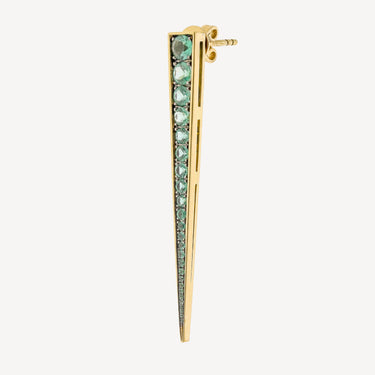 Emerald woodpecker earring