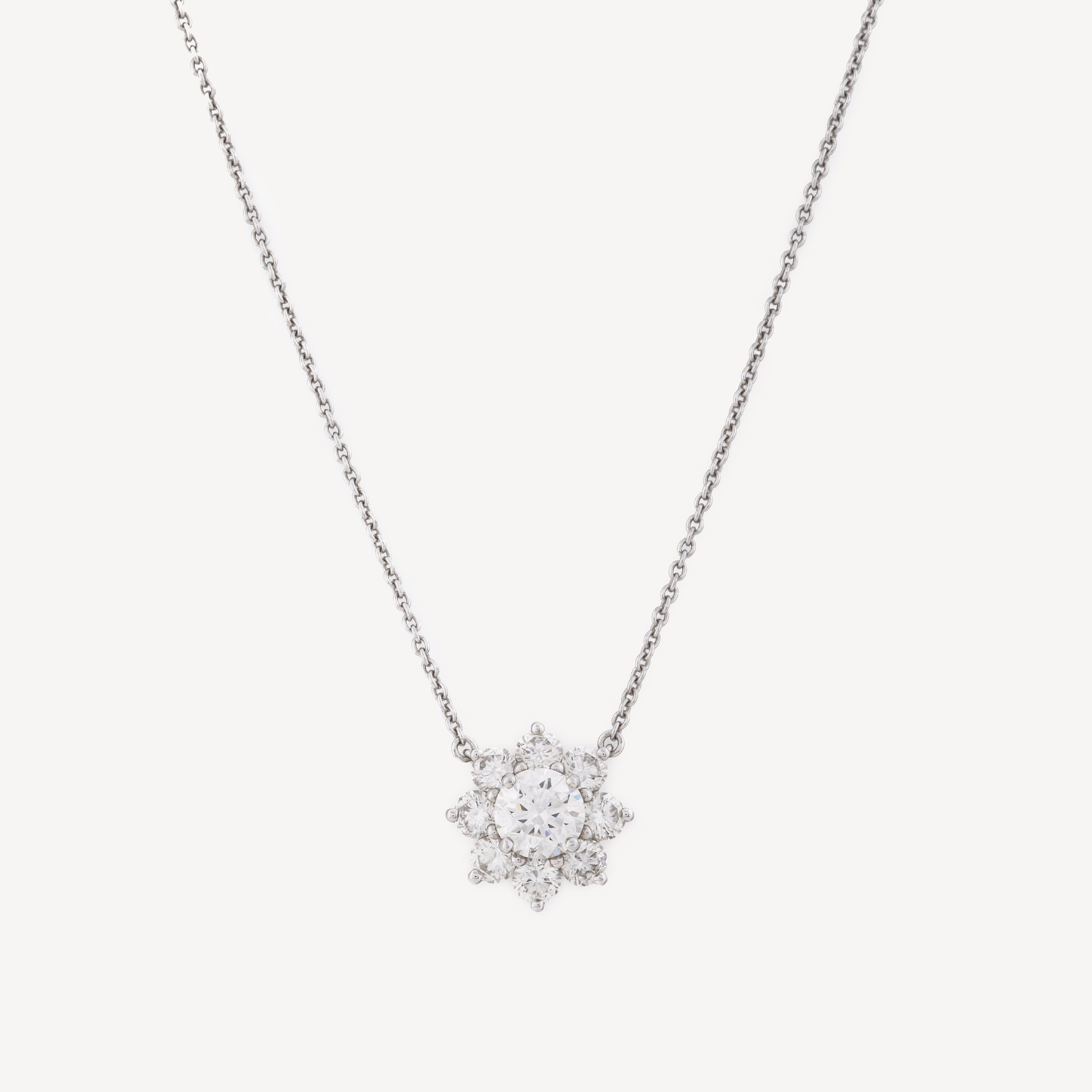 Pendant Necklace Diamond Sunflower