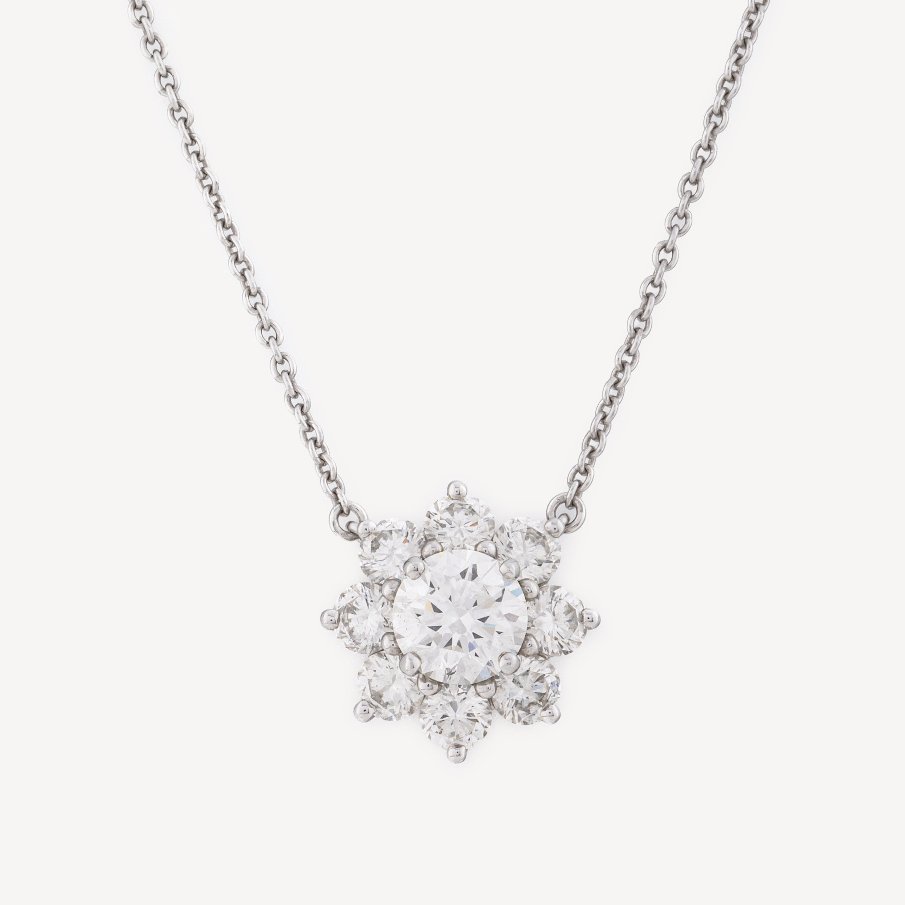 Pendant Necklace Diamond Sunflower