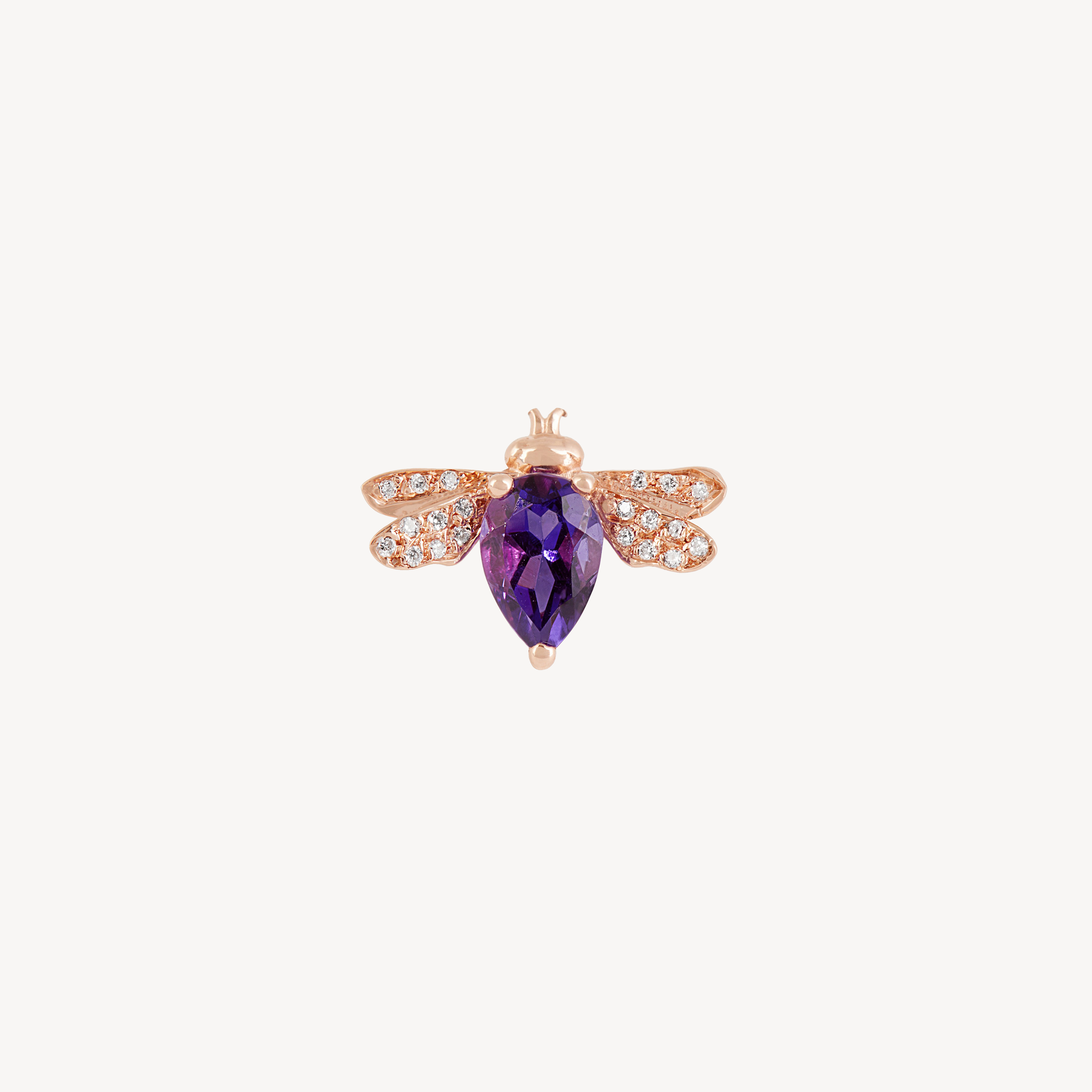 Earring Abeille Amethyst